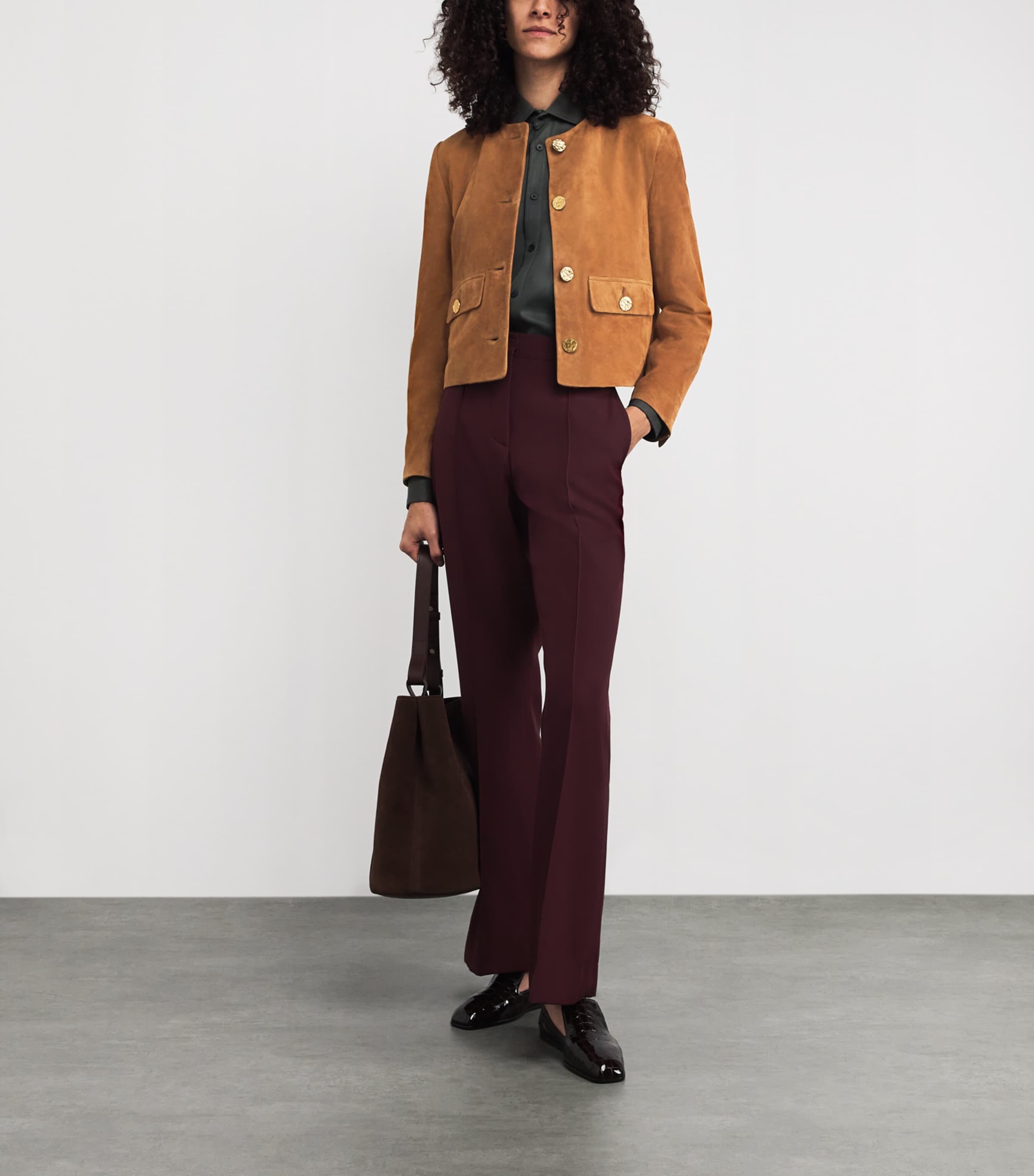 Suede Gaya Jacket WHISKEY Image 2