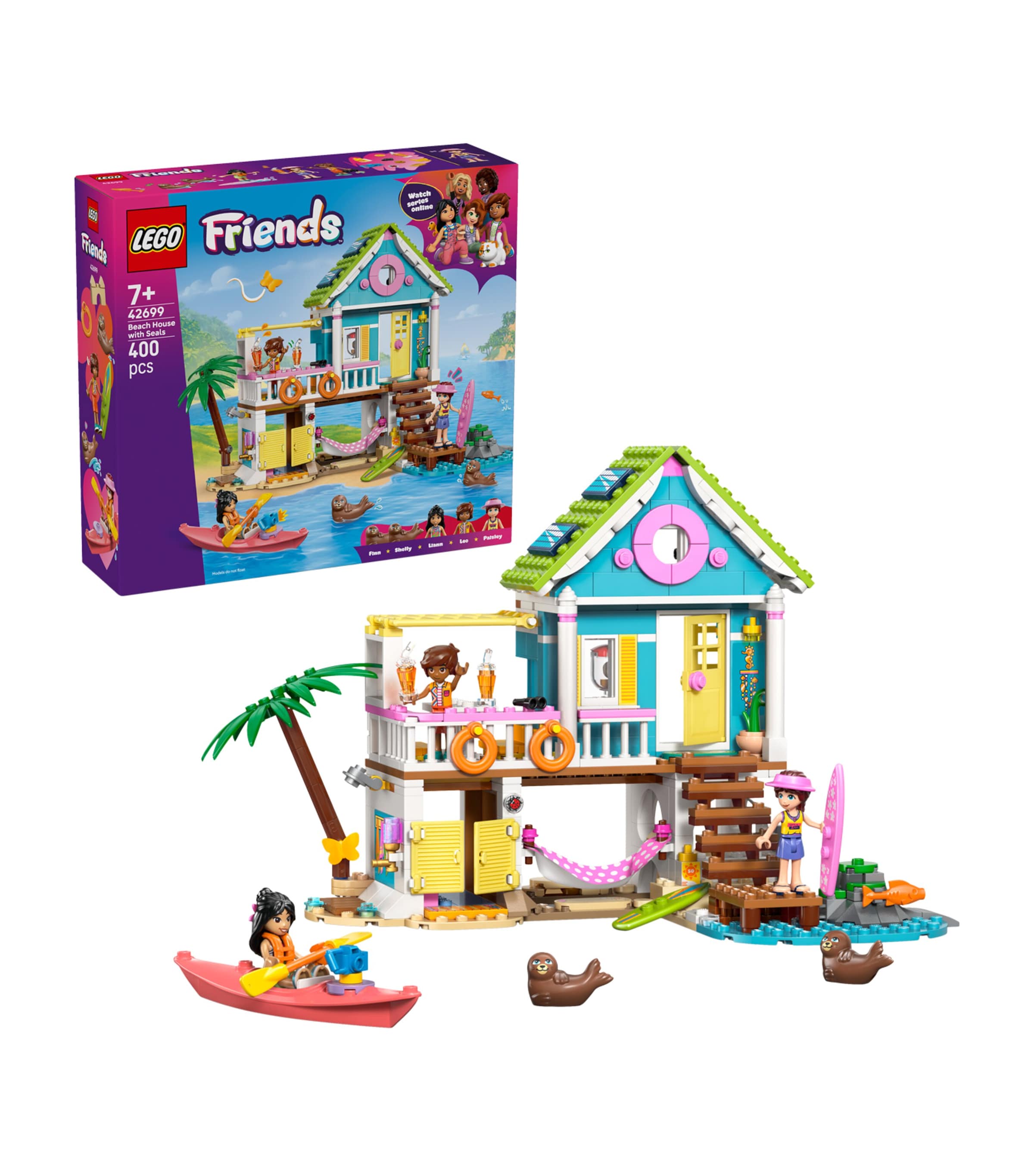 Lego Kids' Friends Beach House With Seals Toy 42699 In Multi
