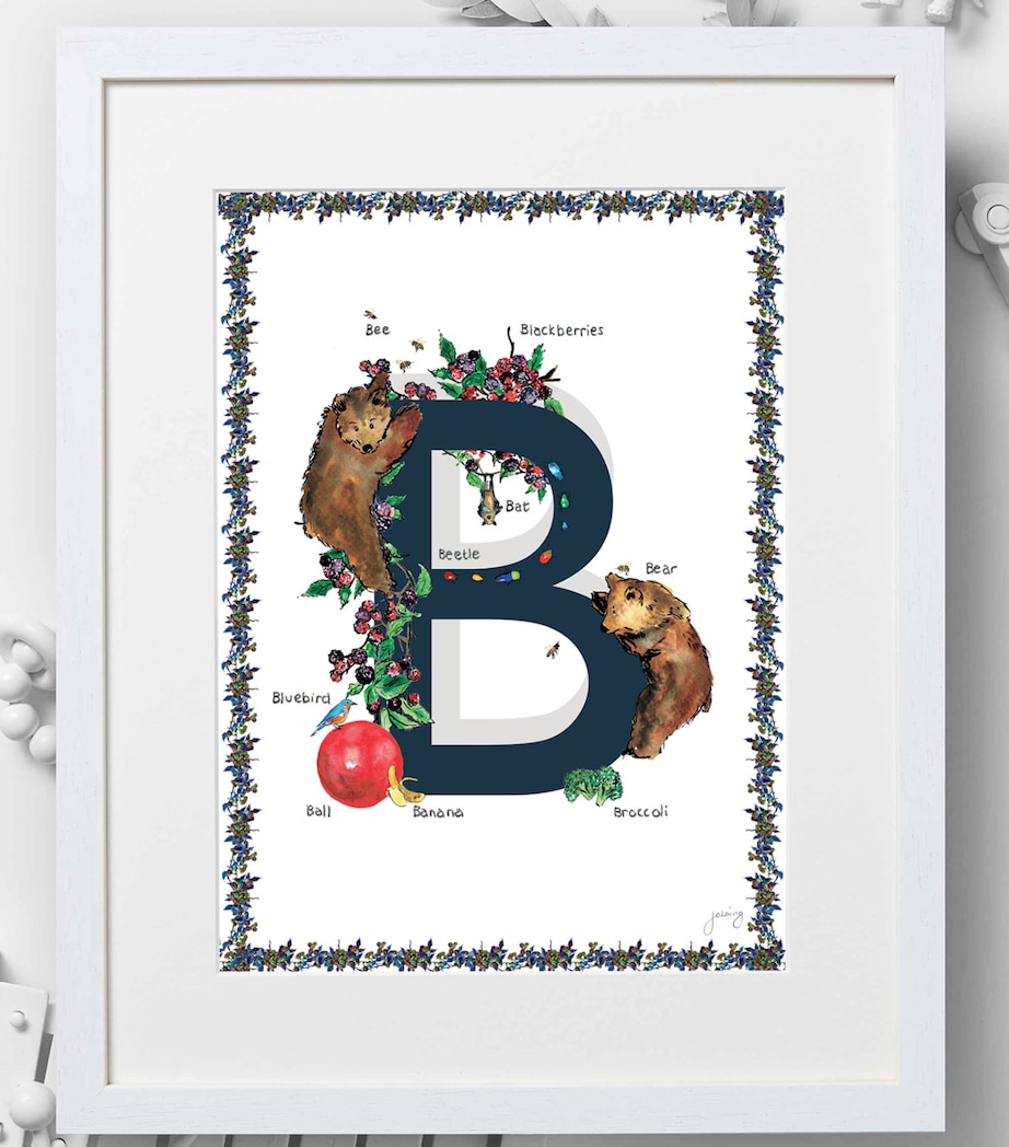 A4 Letter Print NAVY Image 2