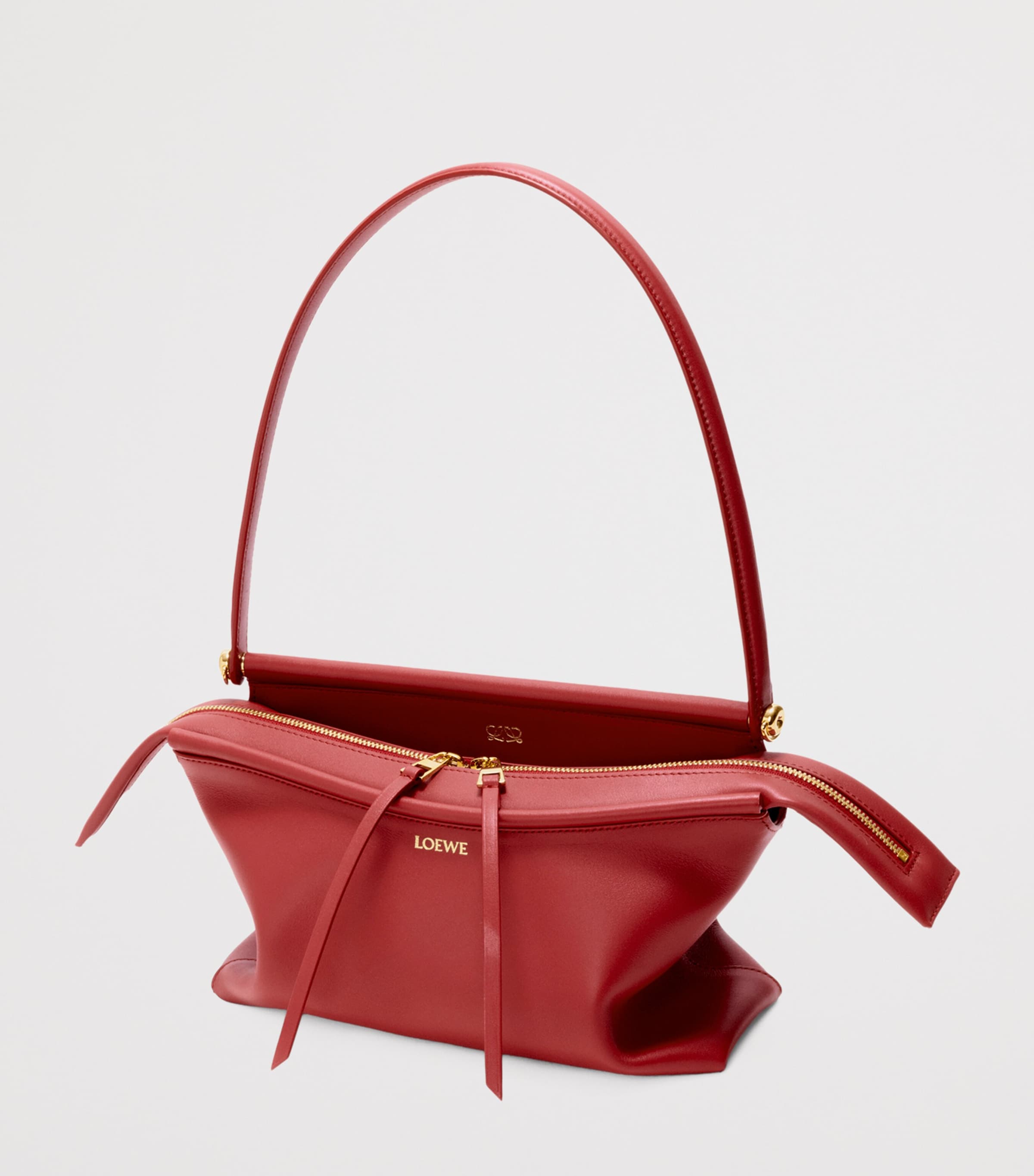 LOEWE Small Leather Whisker Shoulder Bag Carmine Red Image 3