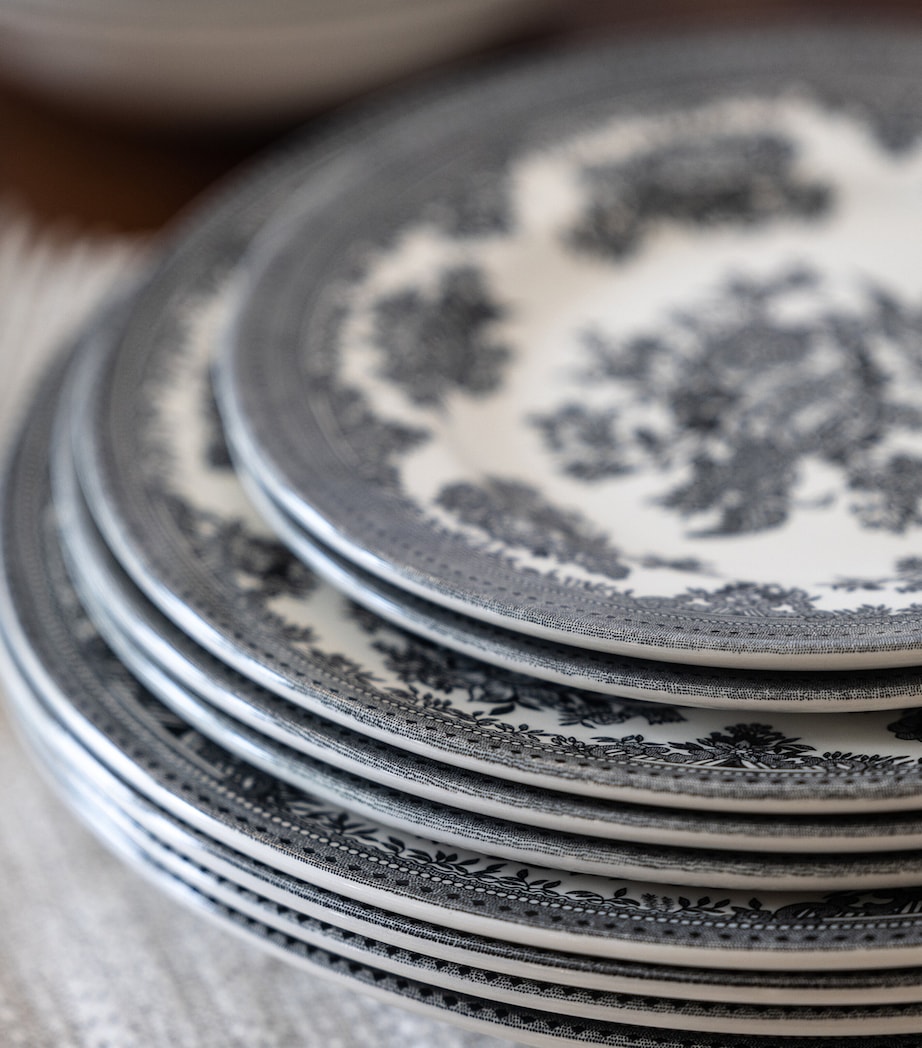 Set of 4 Asiatic Pheasants Plates (17.5cm) BLACK & WHITE Image 3