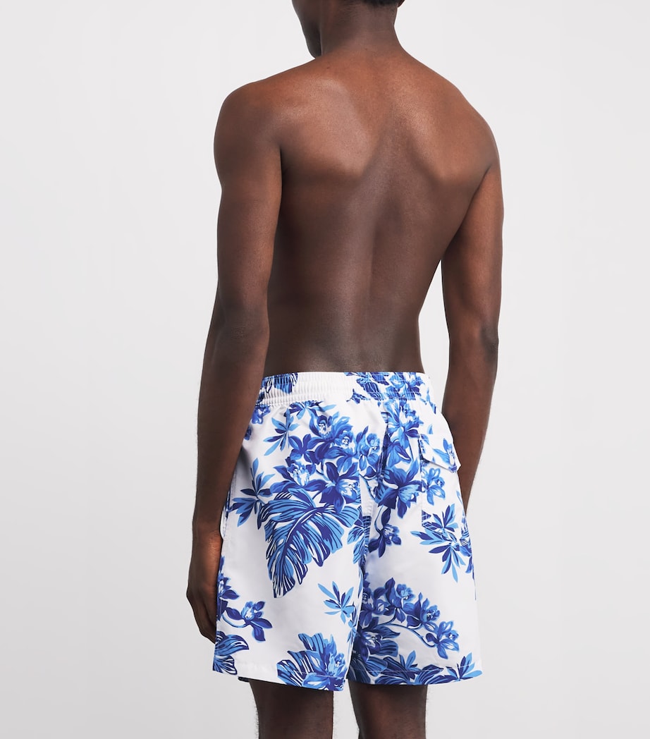 Polo Ralph Lauren Mens Tropical Print Swim Shorts White Tropical Image 3