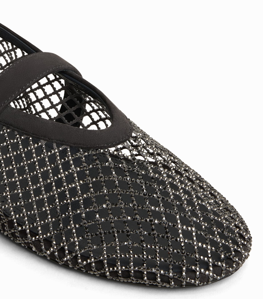 Alaïa Mesh Ballet Flats Anthracite Image 4