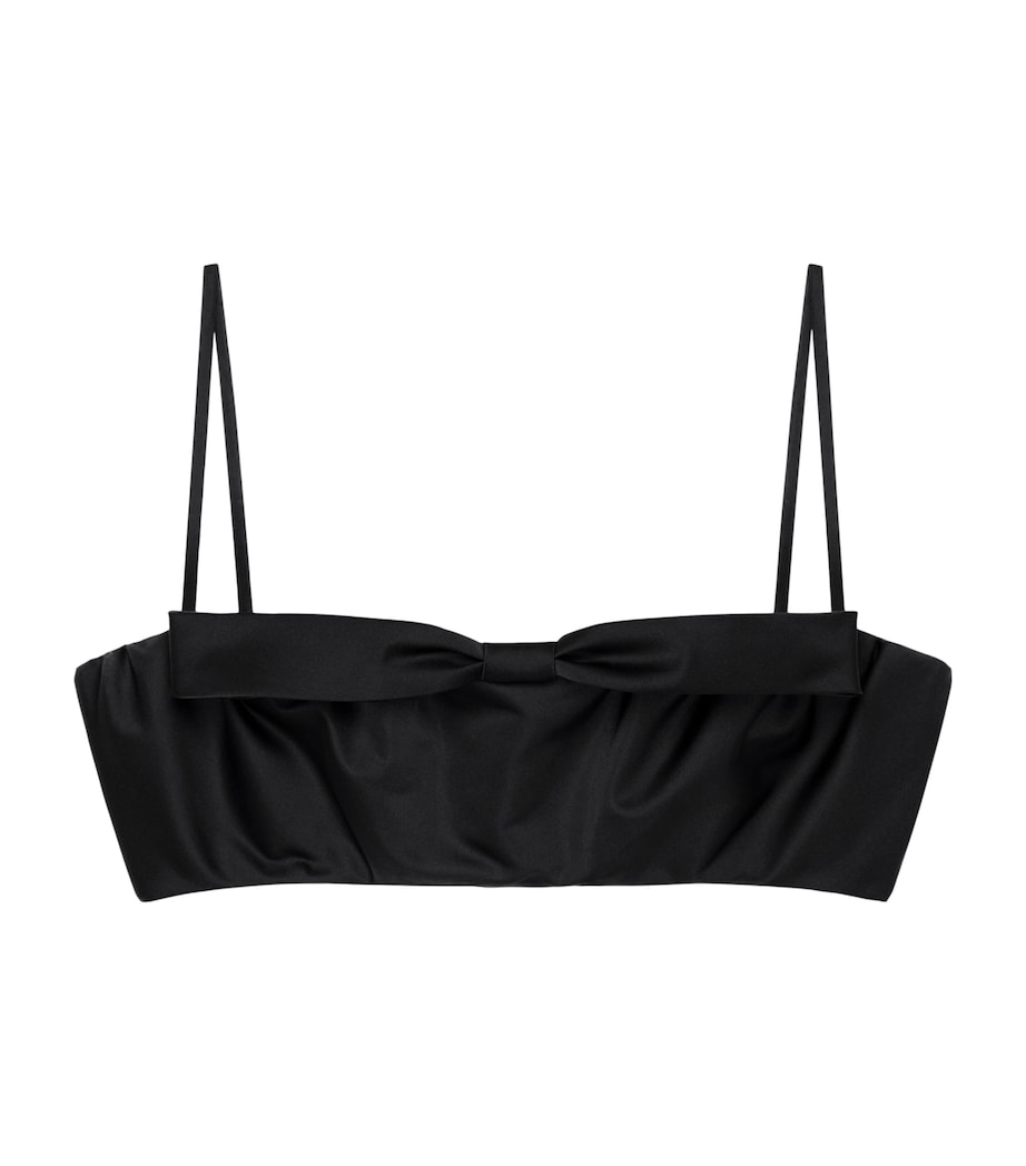 Givenchy Womens Satin Bow Bra Crop Top Image 1