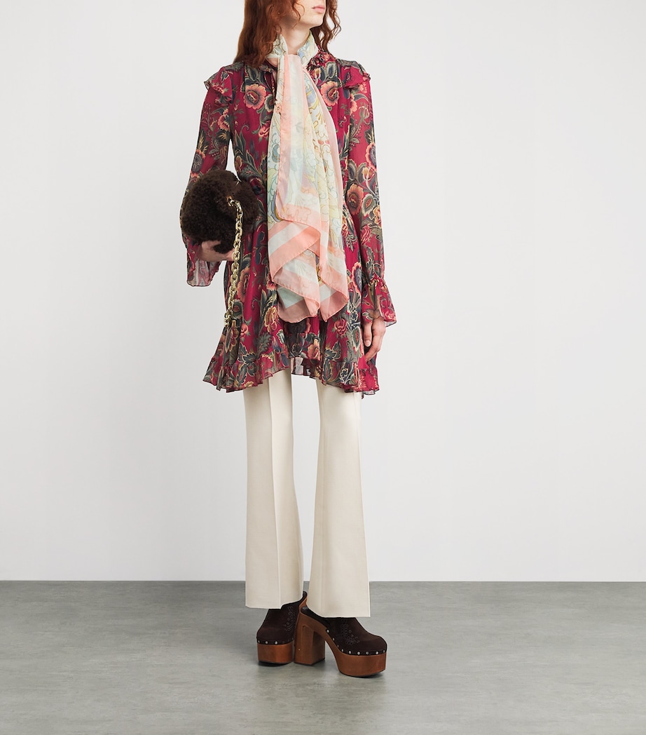 Sheer Silk Paisley Scarf X0870 Image 2