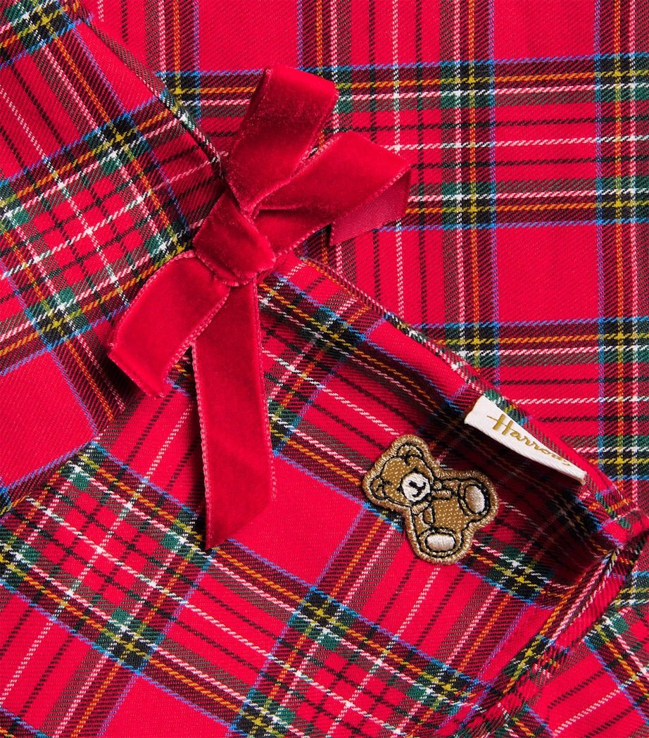 Harrods Cotton Tartan Pinafore Dress (2-8 Years) Red Image 3