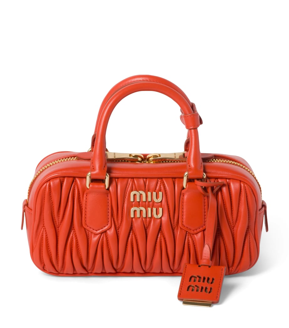 Small Matelassé Leather Arcadie Top-Handle Bag F0049 Image 1