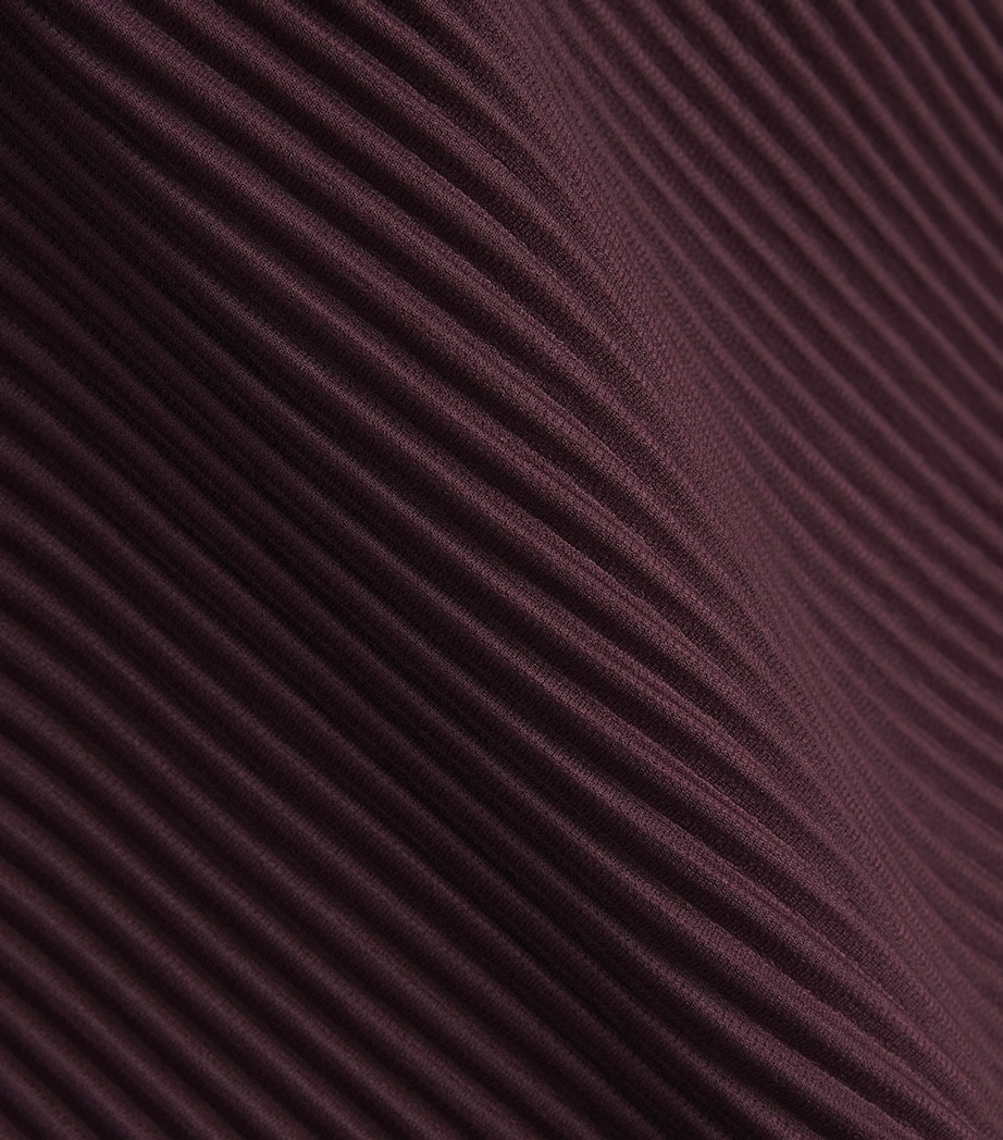 Pleated Quarry Bomber Jacket 86-WINE PURPLE Image 5