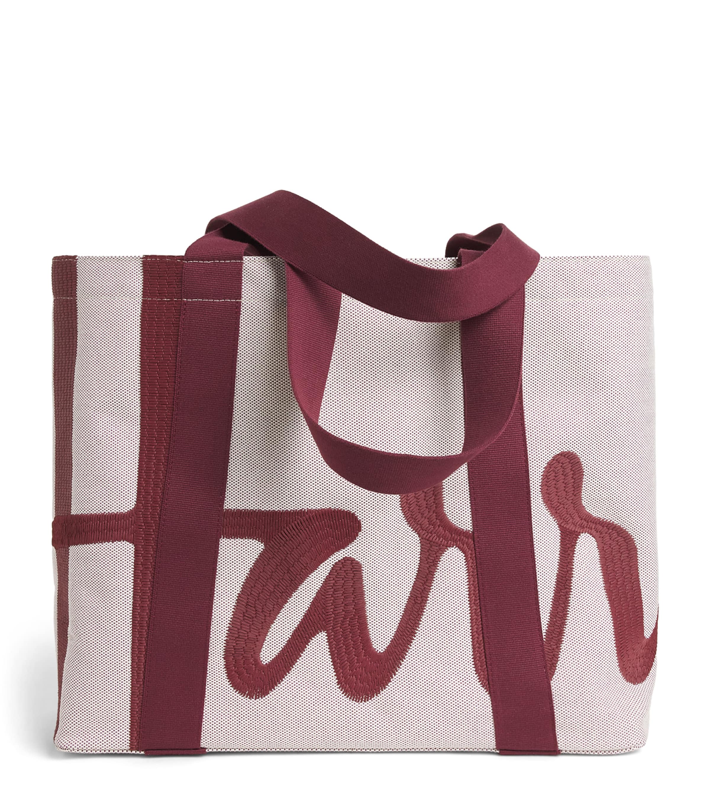 Harrods Medium Logo Tote Bag Neutral Image 1