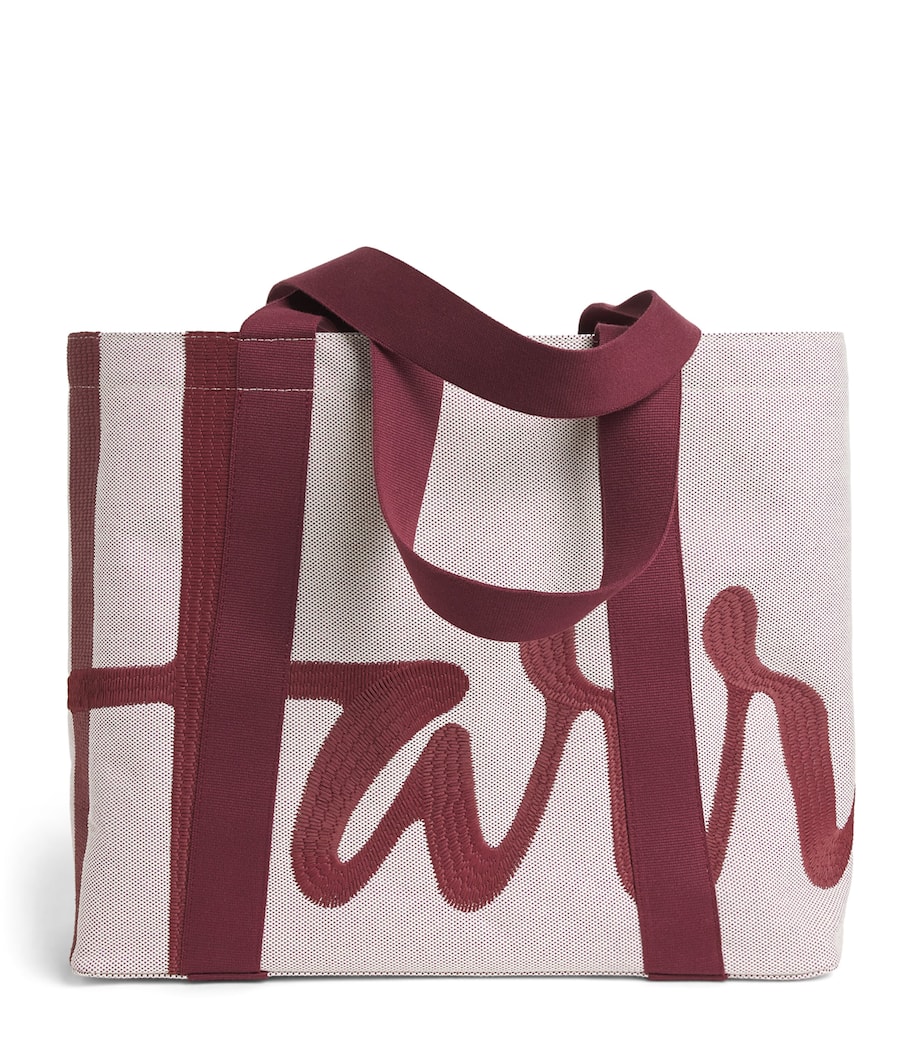 Harrods Medium Logo Tote Bag Neutral Image 1