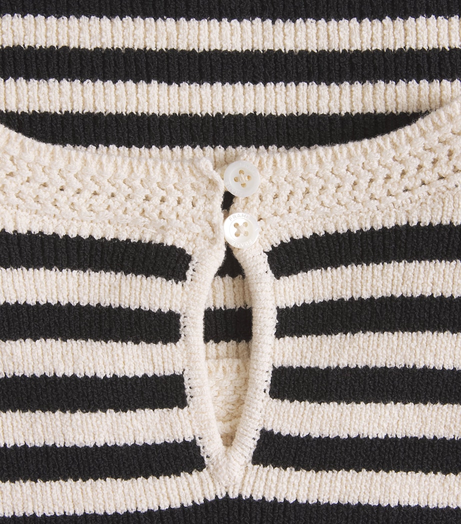 FRAME Womens Knitted Stripe Tank Top Cream Multi Image 6