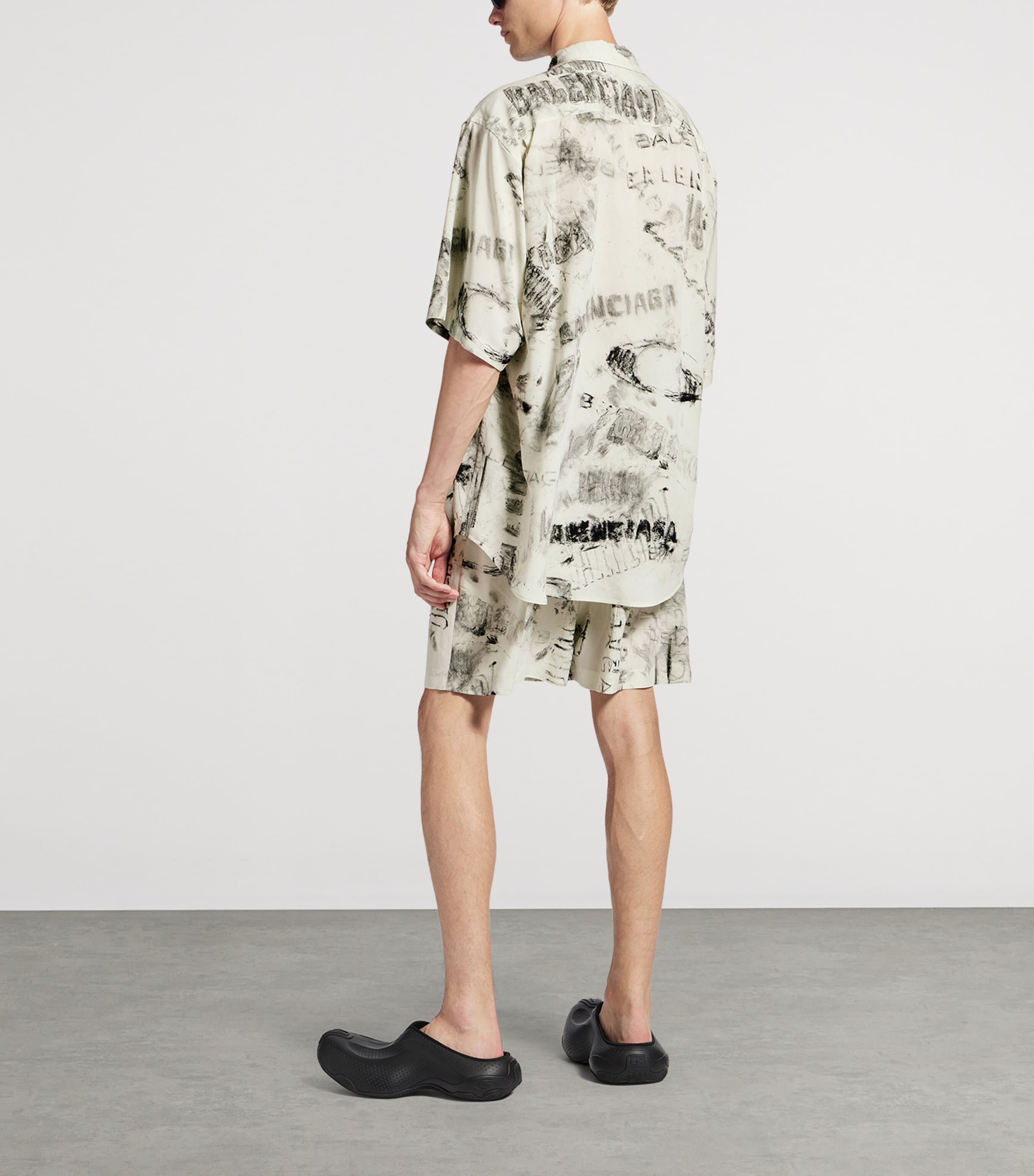 Washed Crayon Oversized Short-Sleeve Shirt 1240 Image 3