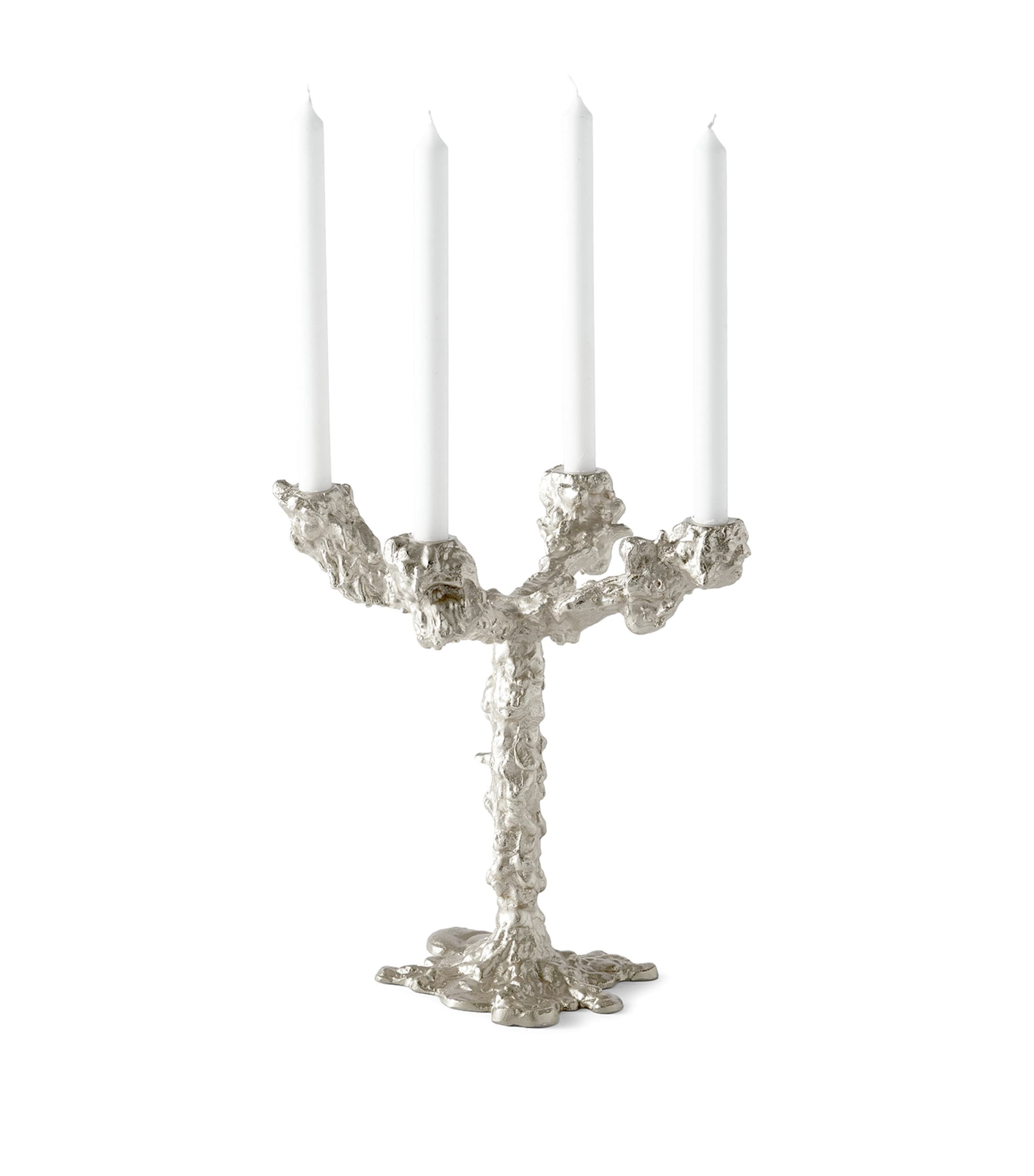 POLSPOTTEN 4-Arms Drip Candle Holder (32cm) Silver Image 2