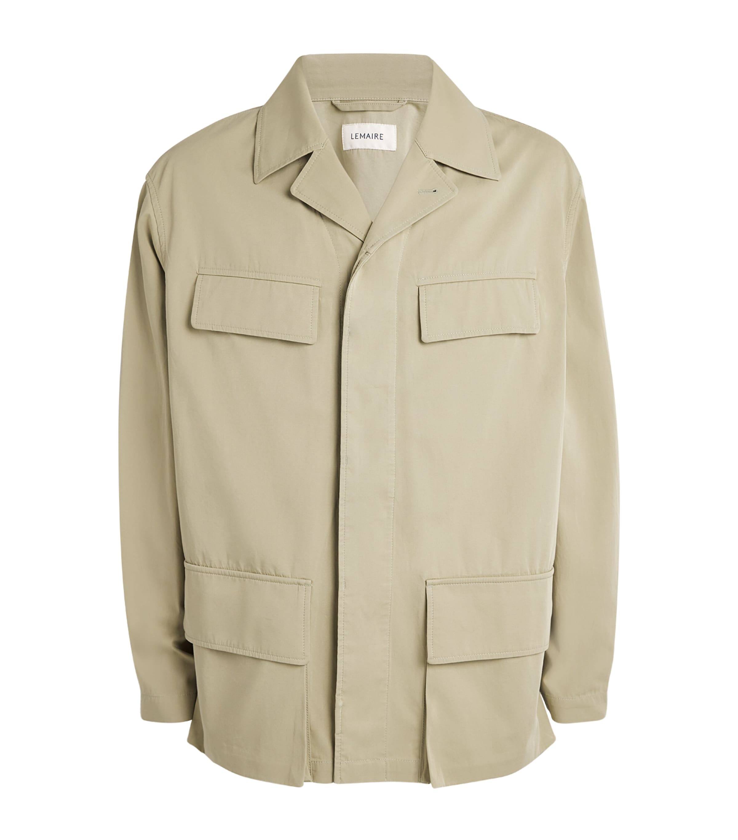 Lemaire Green Cotton Twill Four-Pocket Jacket | Harrods KW