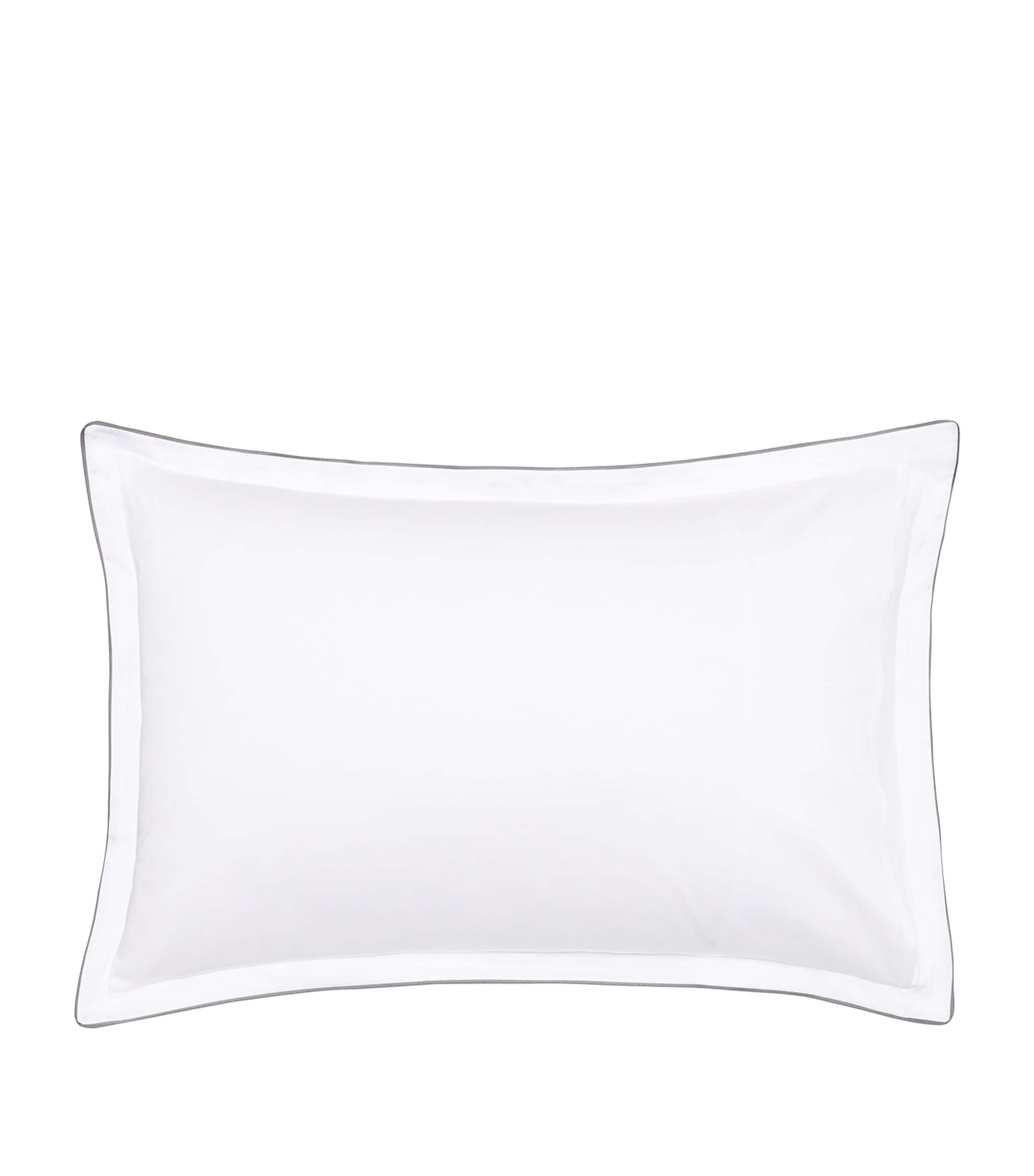 Cotton Saison Oxford Pillowcase (50cm x 75cm) NOIR & BLANC Image 2