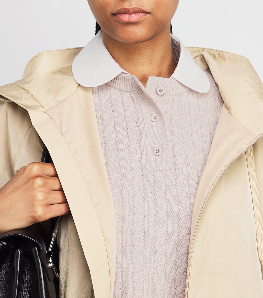 Wool-Cashmere Collar-Insert Sweater BEIGE Image 6