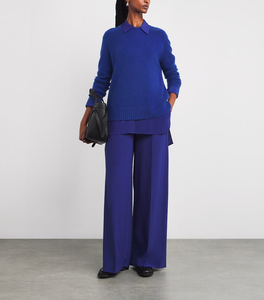 Open Cashmere Sweater COBALT Image 2