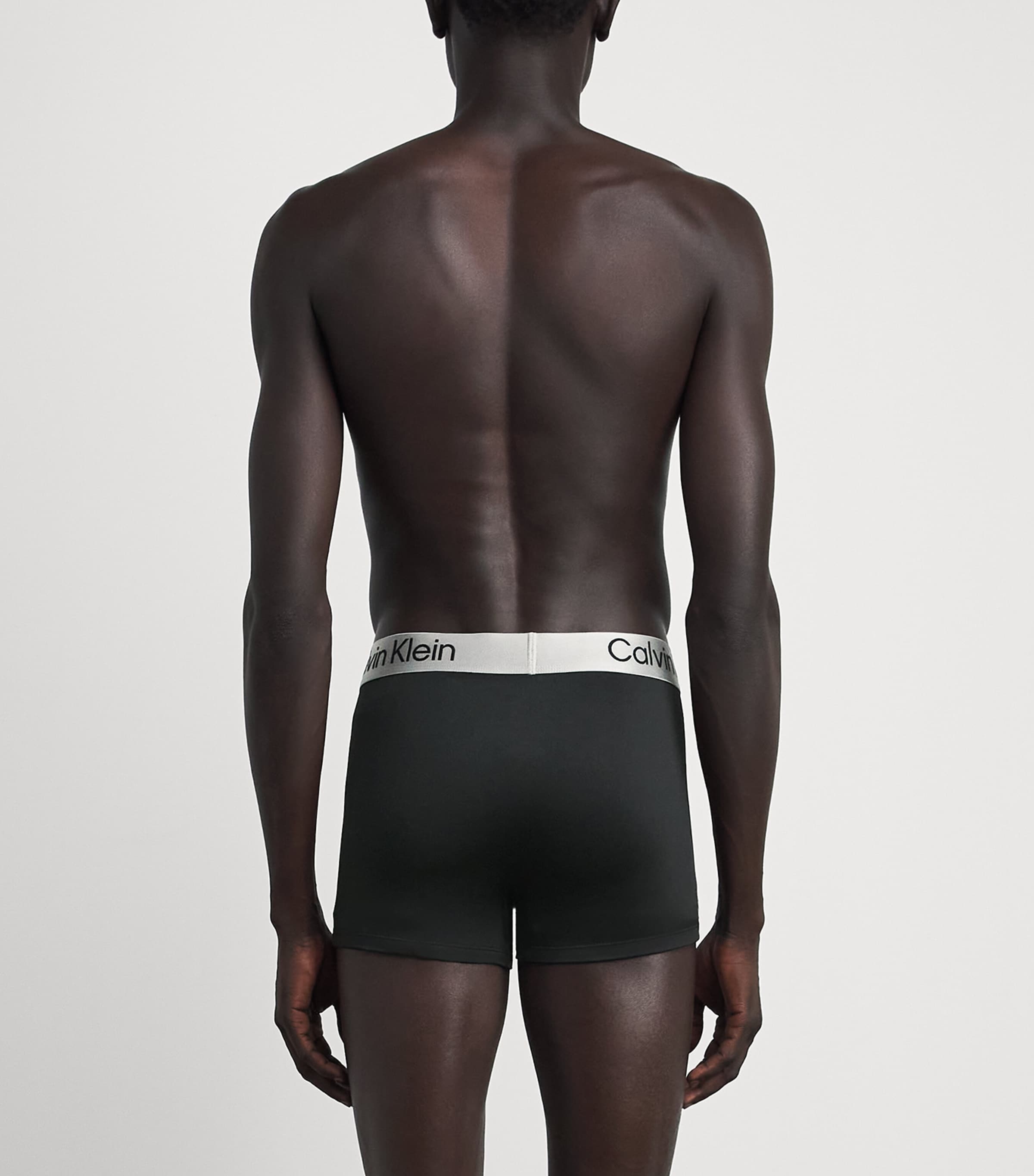 Calvin Klein Mens Microfiber-Stretch Boxer Briefs (Pack of 3) Black/black/bla Image 3