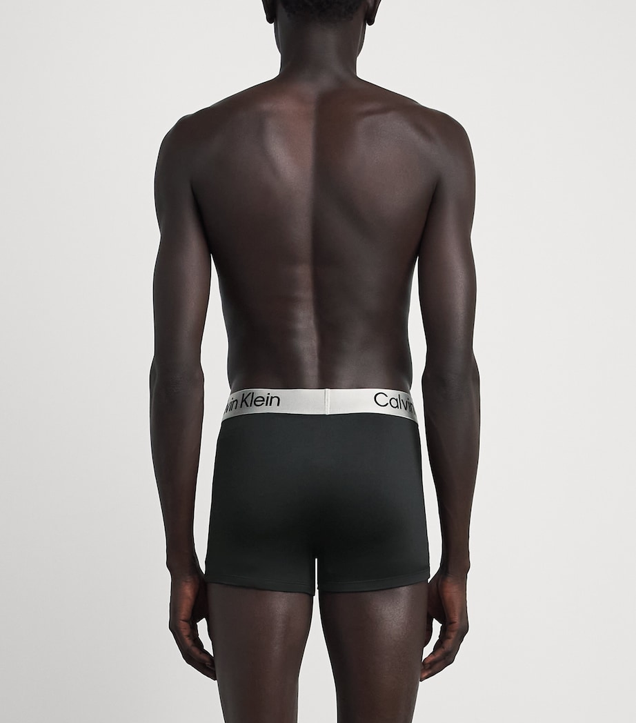 Calvin Klein Mens Microfiber-Stretch Boxer Briefs (Pack of 3) Black/black/bla Image 3