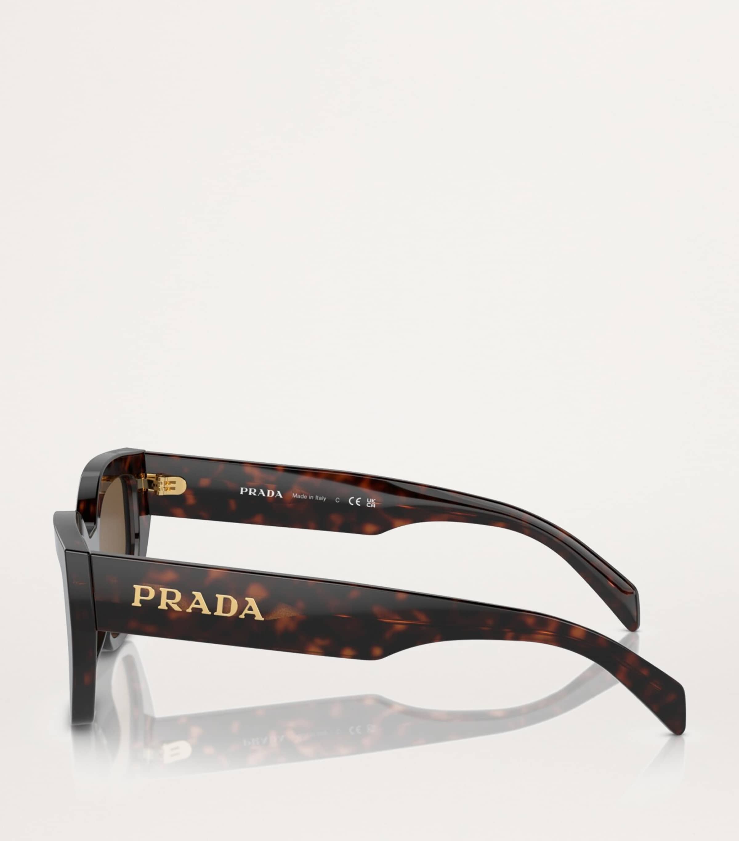 Prada Tortoiseshell Geometric Sunglasses Image 3