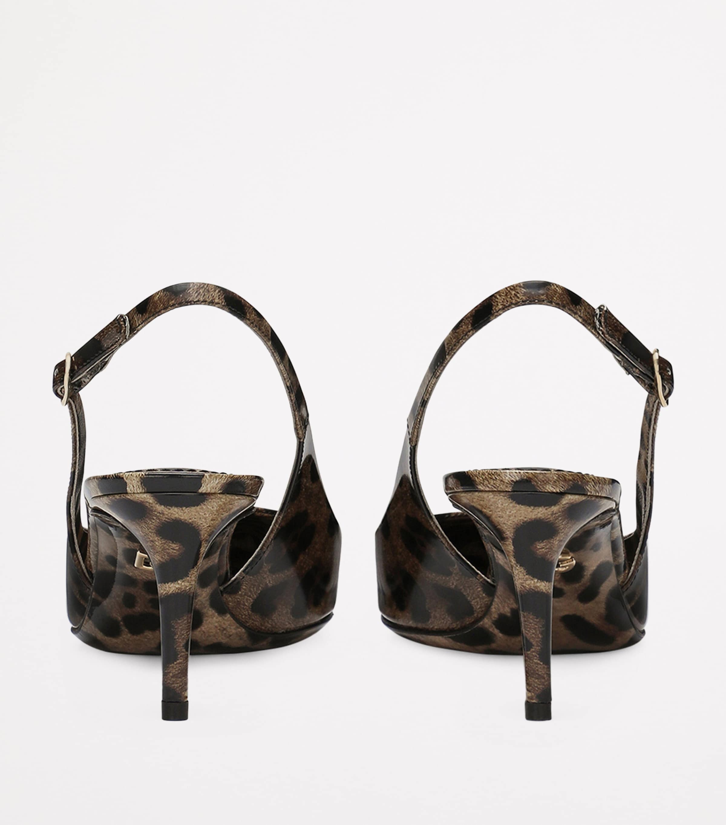 Patent Leather Leopard Slingback Pumps 60 HA93M-LEO Image 4