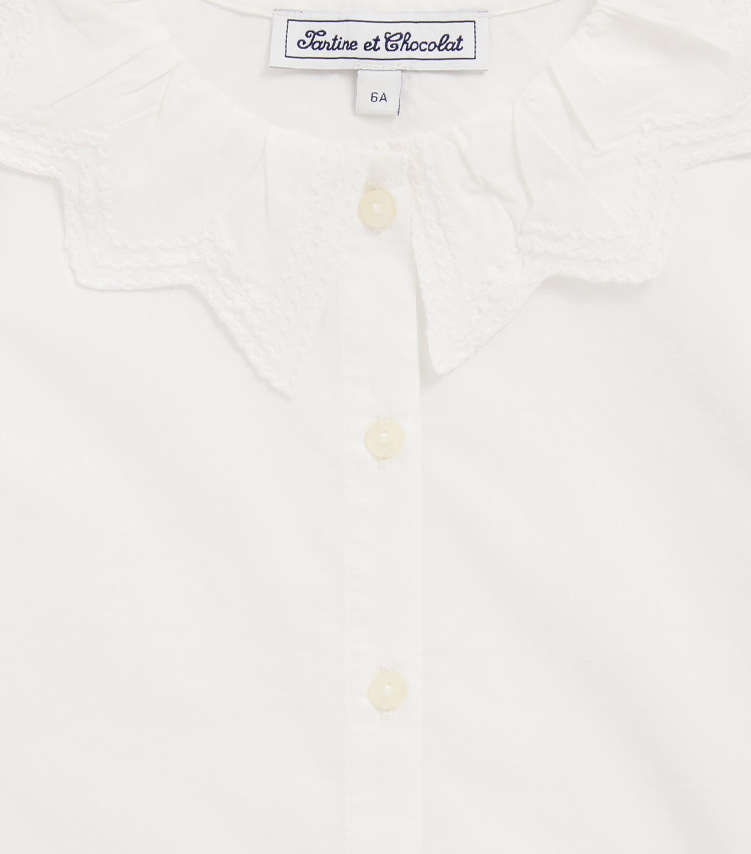 Tartine et Chocolat Cotton Ruffle Blouse (2-14 Years) Image 3