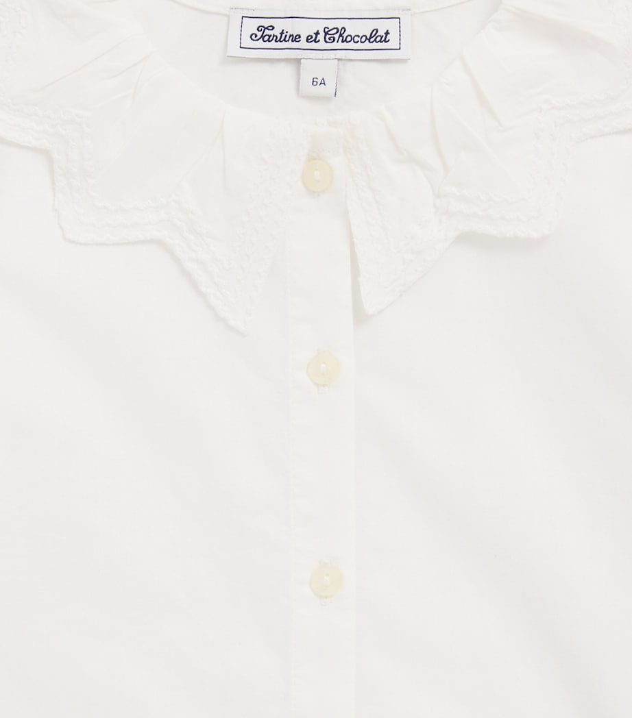 Tartine et Chocolat Cotton Ruffle Blouse (2-14 Years) Image 3