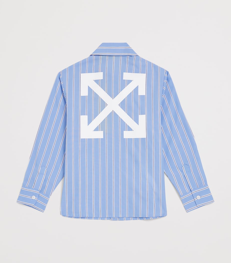 Cotton Stripe Arrows Shirt (4-12+ Years) SKY BLUE Image 2