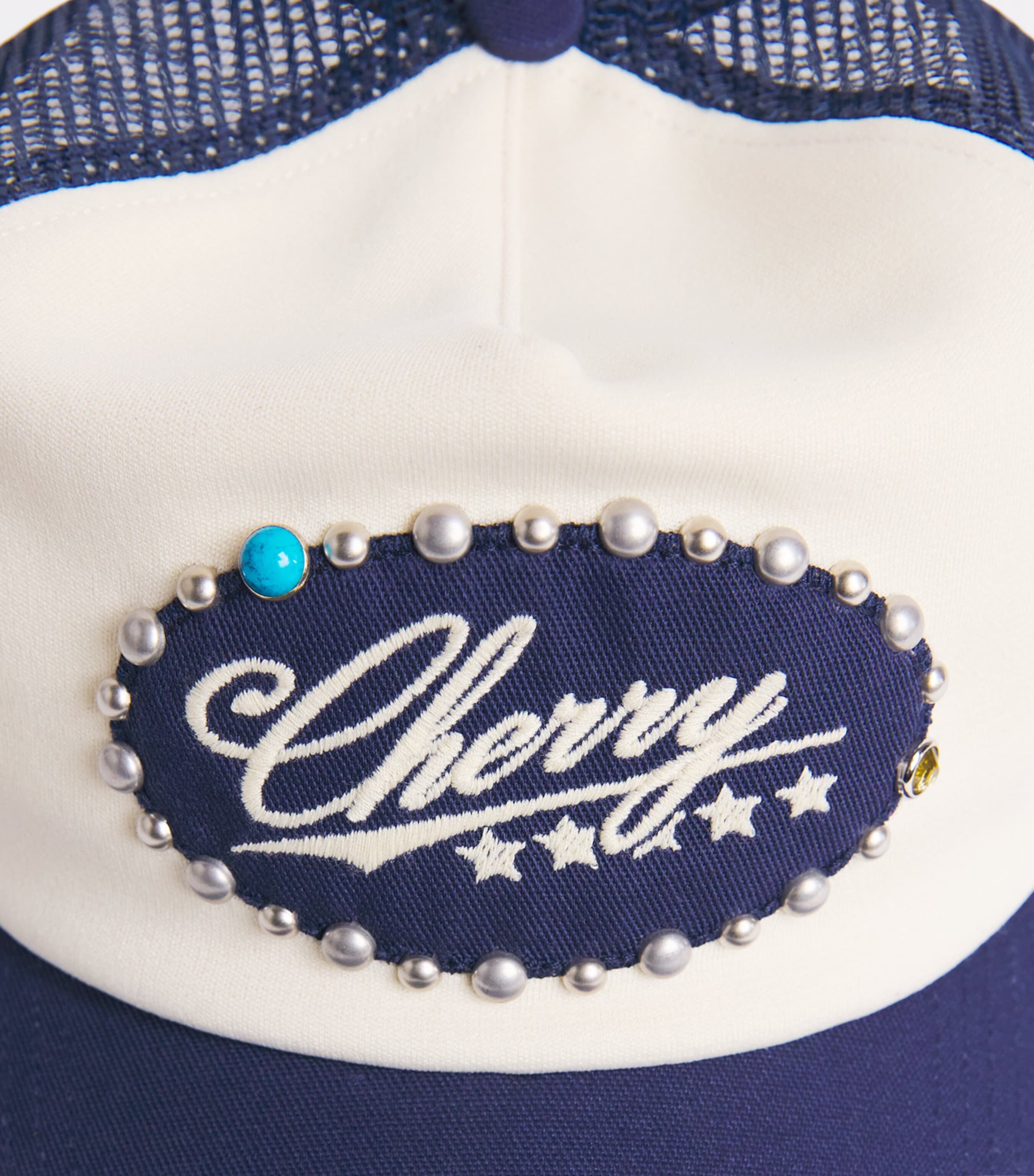 Cherry Los Angeles Turquoise Cherry Trucker Cap Navy Image 4