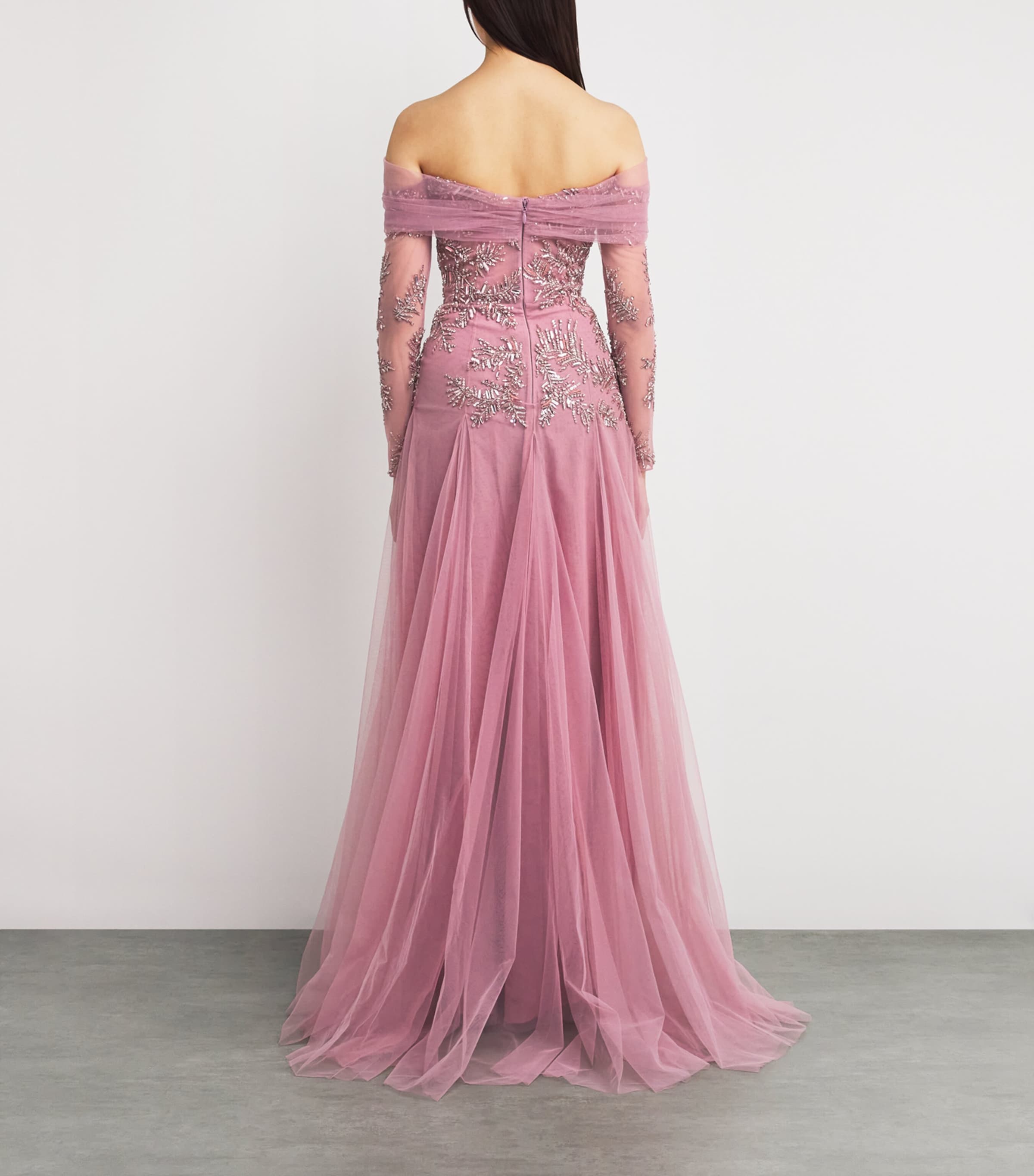Tulle Embellished Off-The-Shoulder Gown 151906 ZEPHYR Image 3