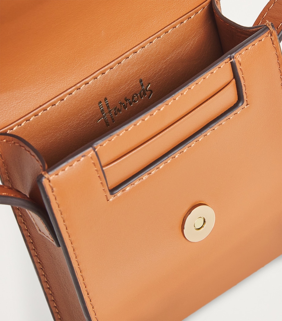 Leather Phone Pouch Cross-Body Bag TAN Image 4