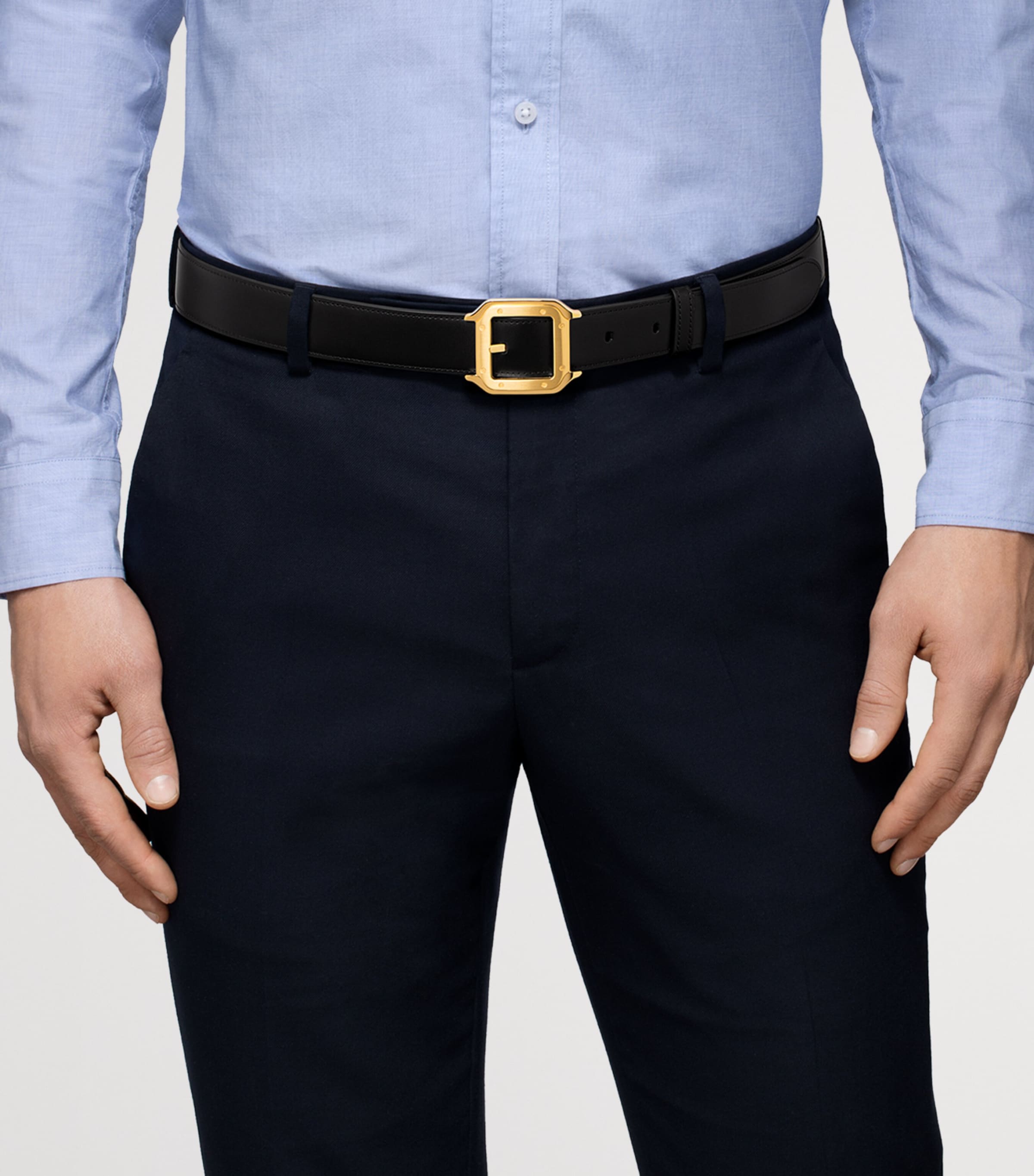 Cartier Leather Reversible Santos de Cartier Belt Black Image 2