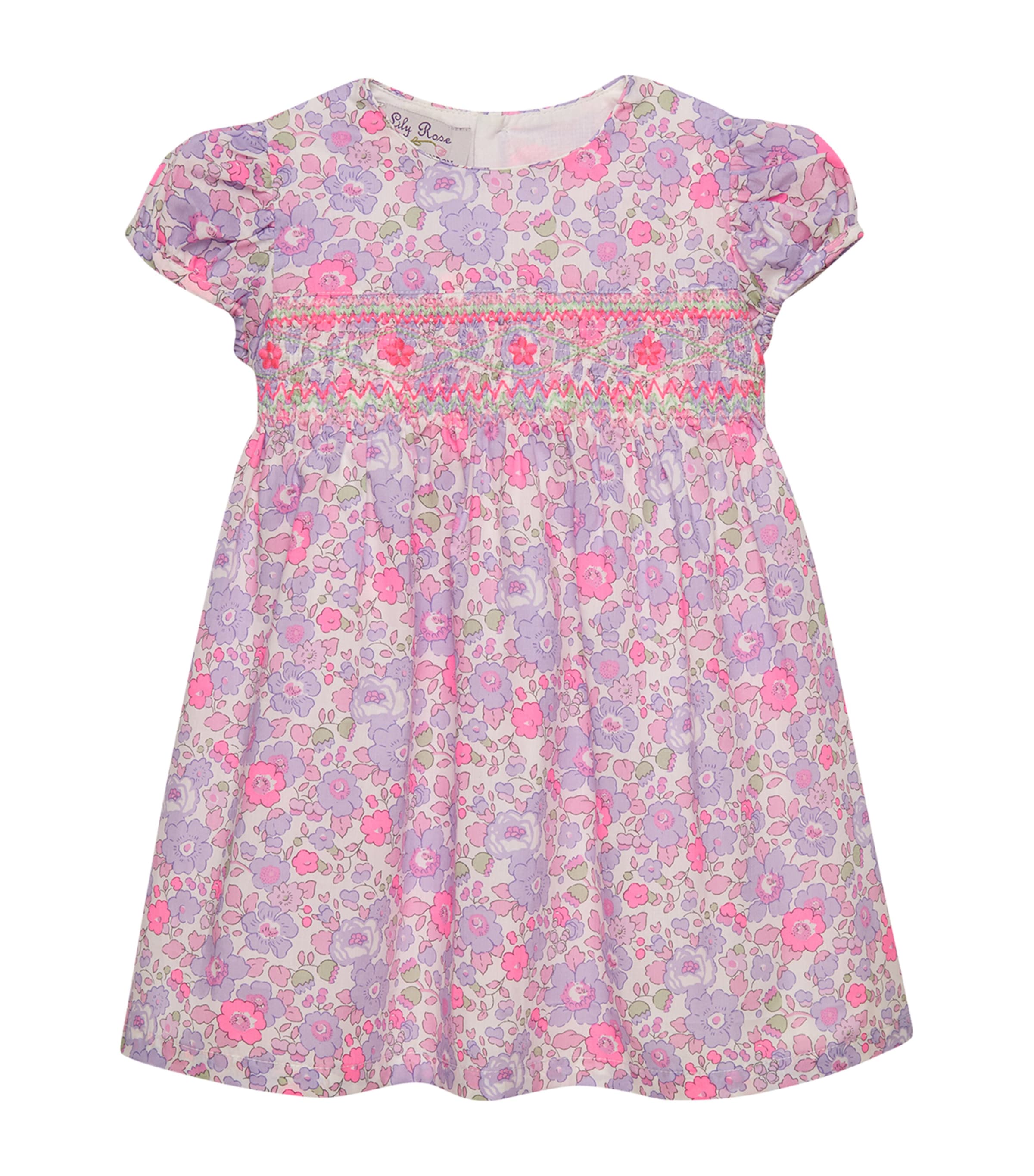 Trotters Cotton Floral Betsy Party Dress (3-24 Months) Lilac Betsy Image 1