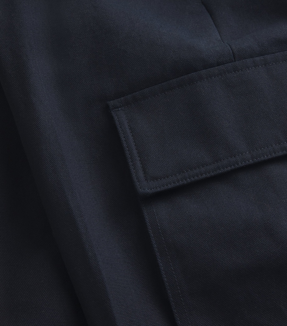 Cotton Cargo Trousers NAVY Image 5