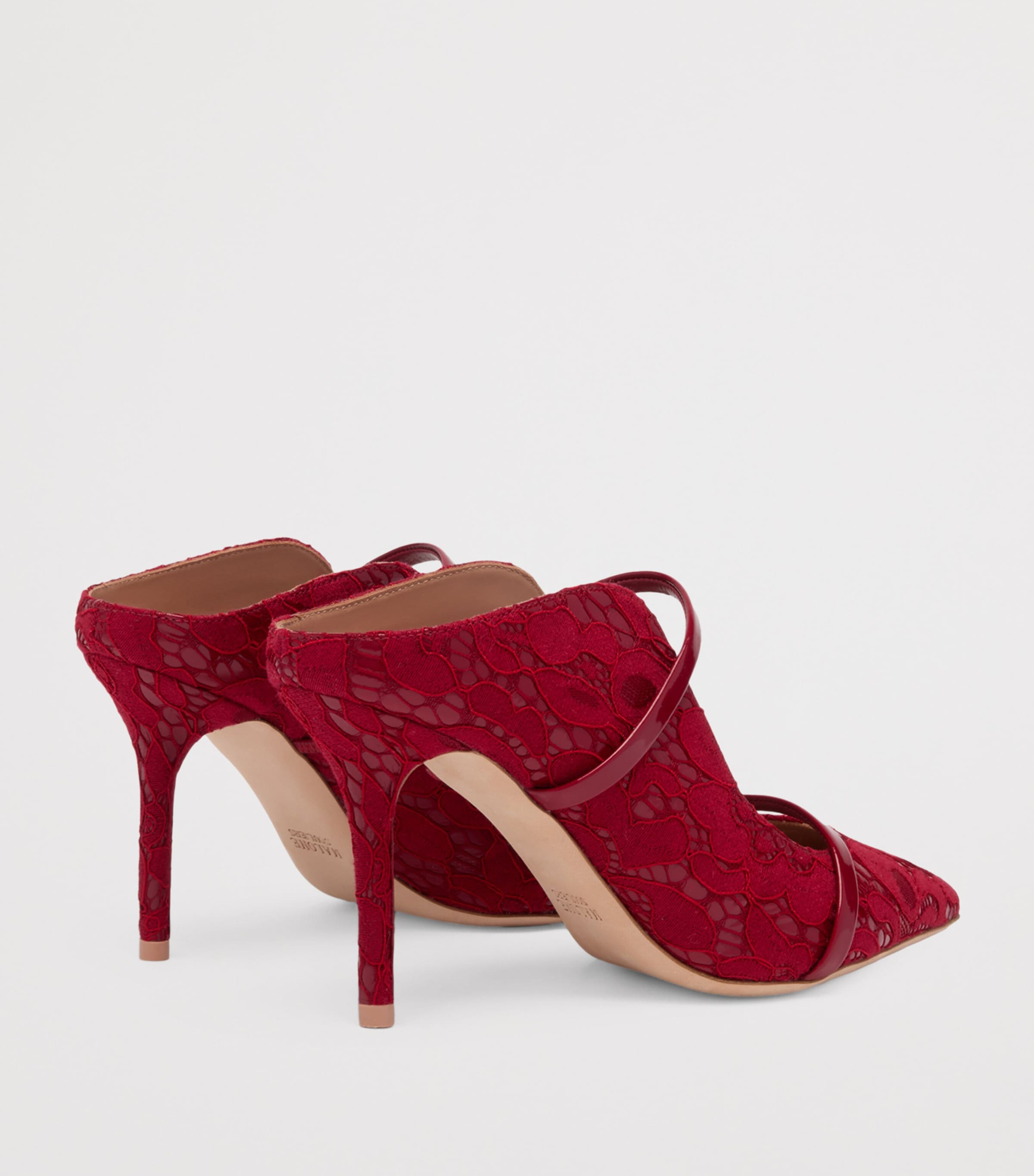 Lace Maureen Mules 85 RED Image 3