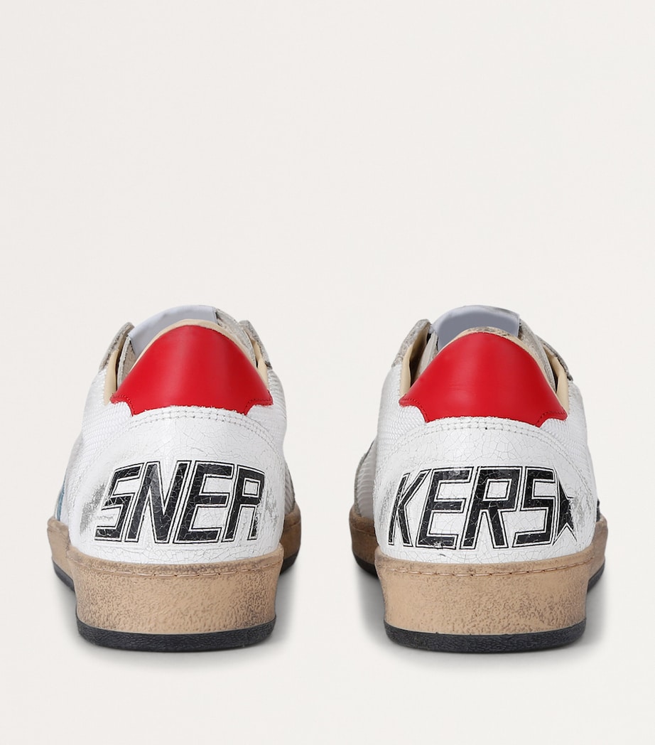 Leather-Mesh Ballstar Sneakers WHITE/COMB Image 2