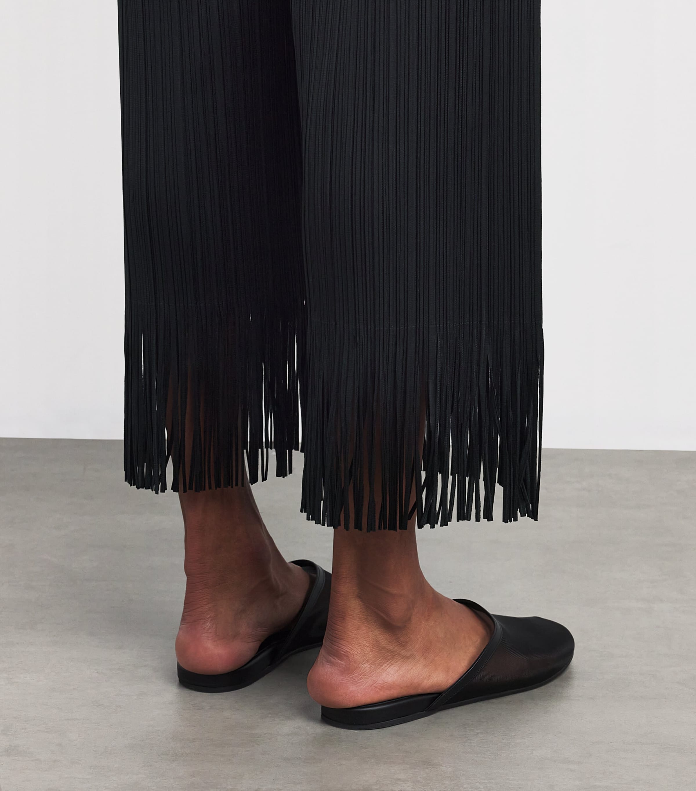 Wave Wide-Leg Trousers BLACK Image 6