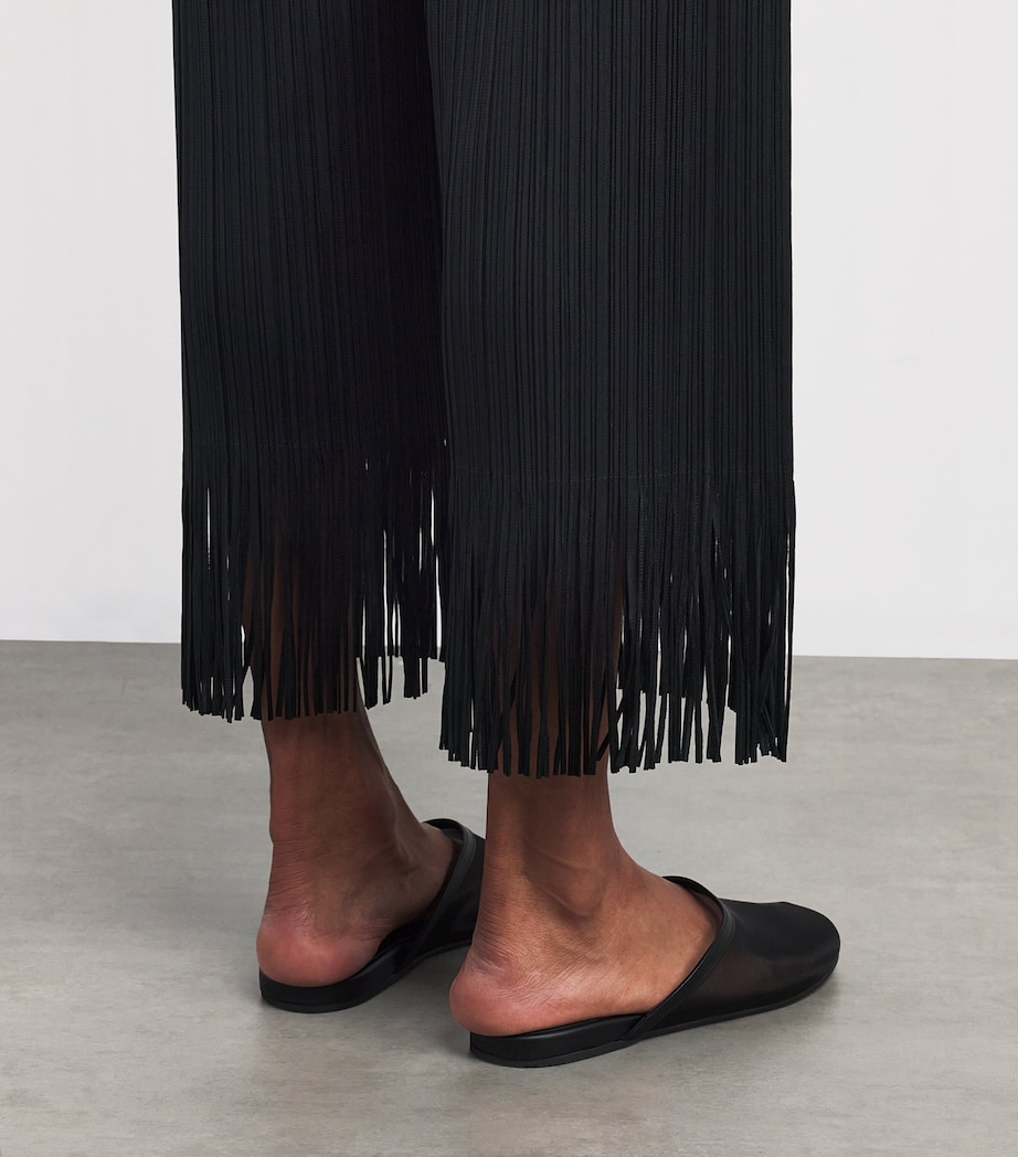 Wave Wide-Leg Trousers BLACK Image 6