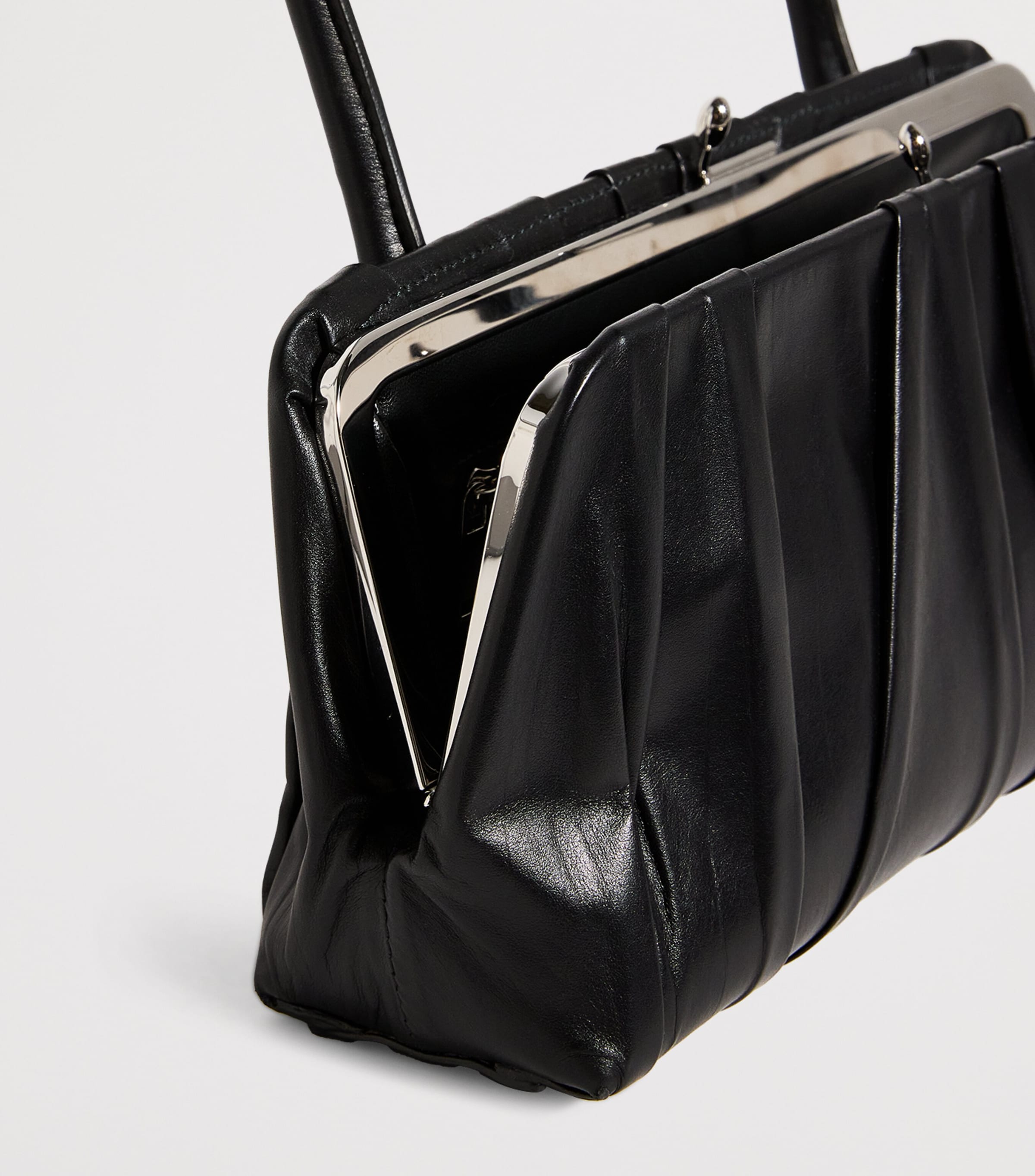 Jil Sander Small Leather Pleated Goji Shoulder Bag | Harrods US