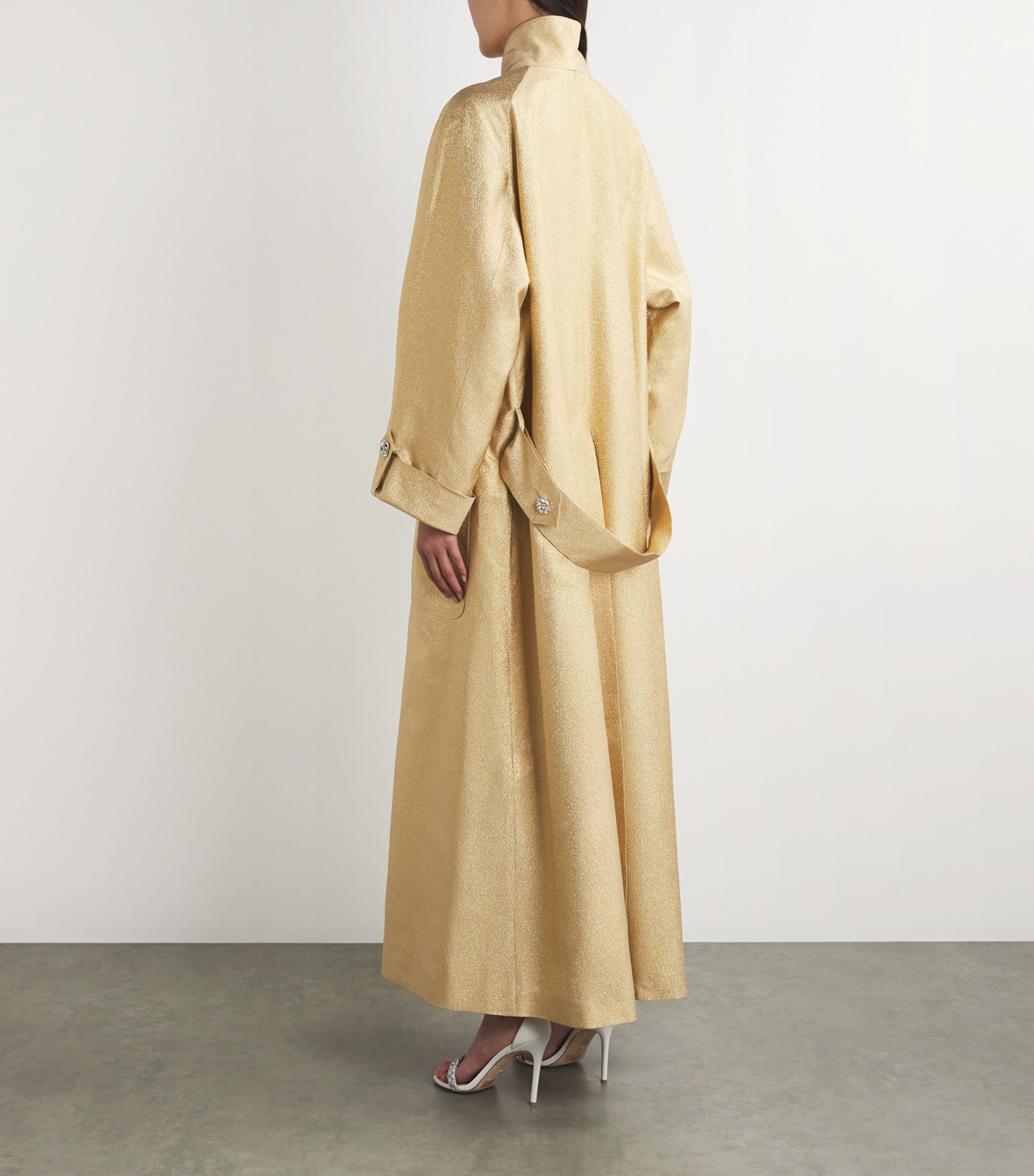 Alexis Mabille Womens Lamé A-Line Gown / Gold Image 3