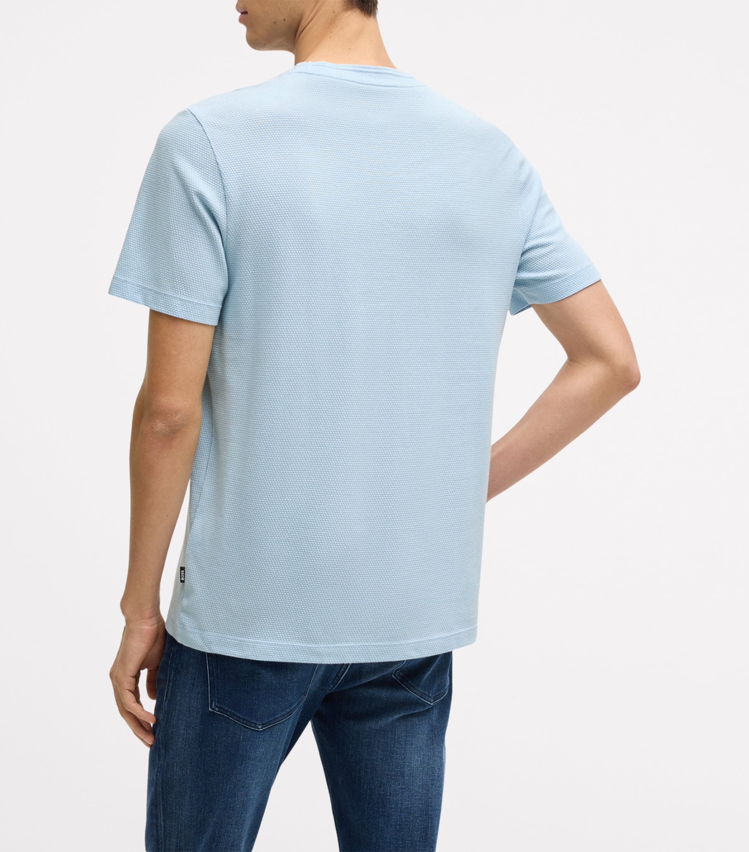 Cotton-Blend Bubble-Jacquard T-Shirt 450 Image 3