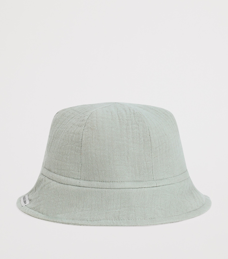 Dolce&Gabbana Kids Cotton DG Bucket Hat Grey Green Image 2