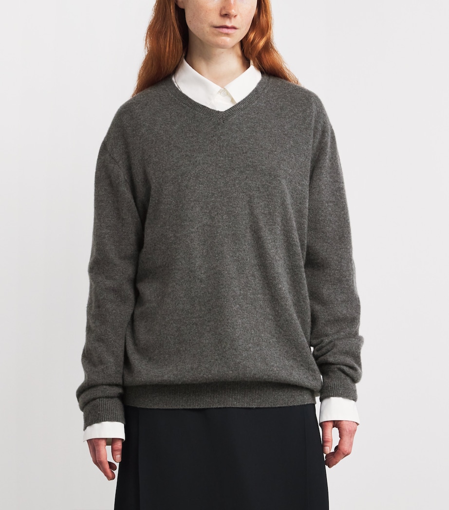 Ligeia Cashmere Sweater MEDIUM GREY MELANGE Image 3