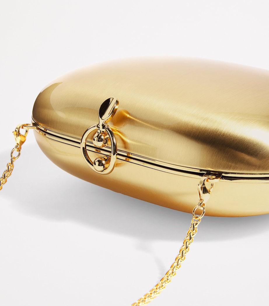 Oval Elina Clutch Bag SATIN GOLD Image 6