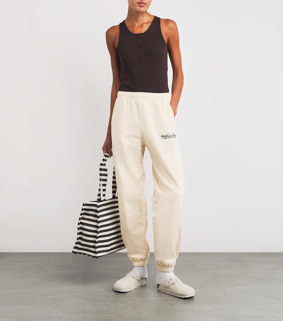 Wellness Club Embroidered Sweatpants CREAM Image 2