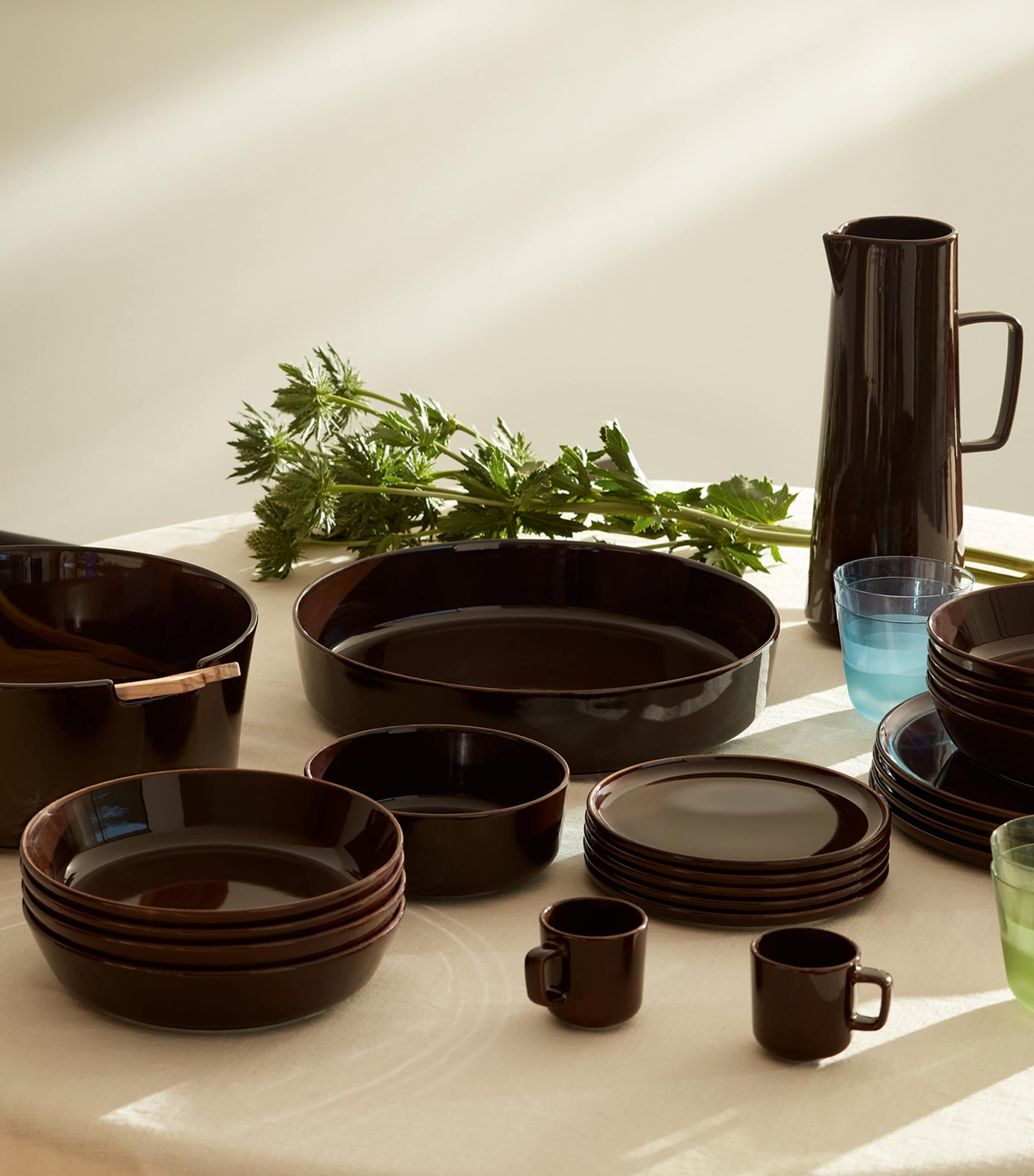 Set of 2 Porcelain Collective Starter/Pasta Bowls (20cm) MOCHA Image 5