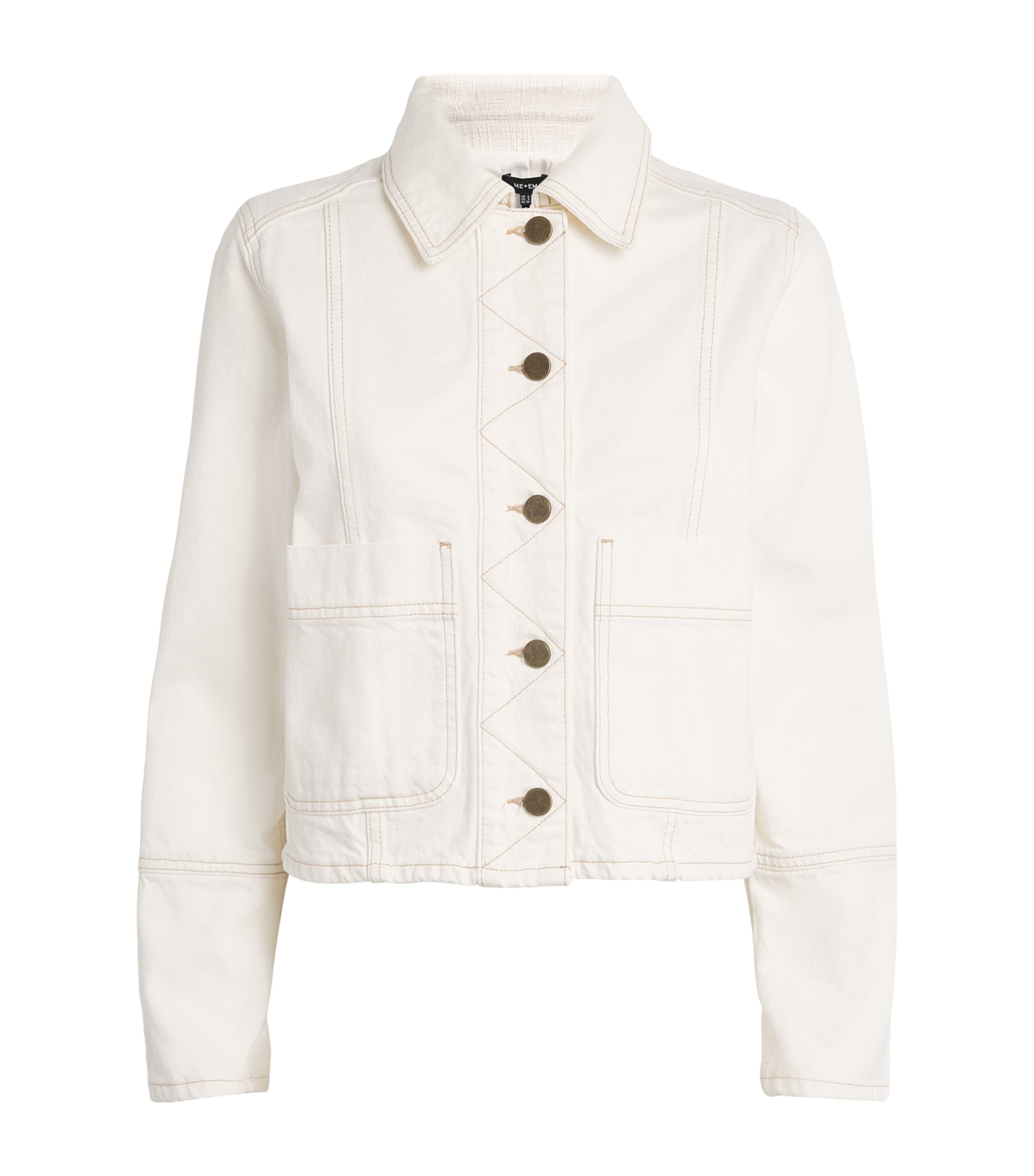 Me+em Contrast-stitch Denim Jacket