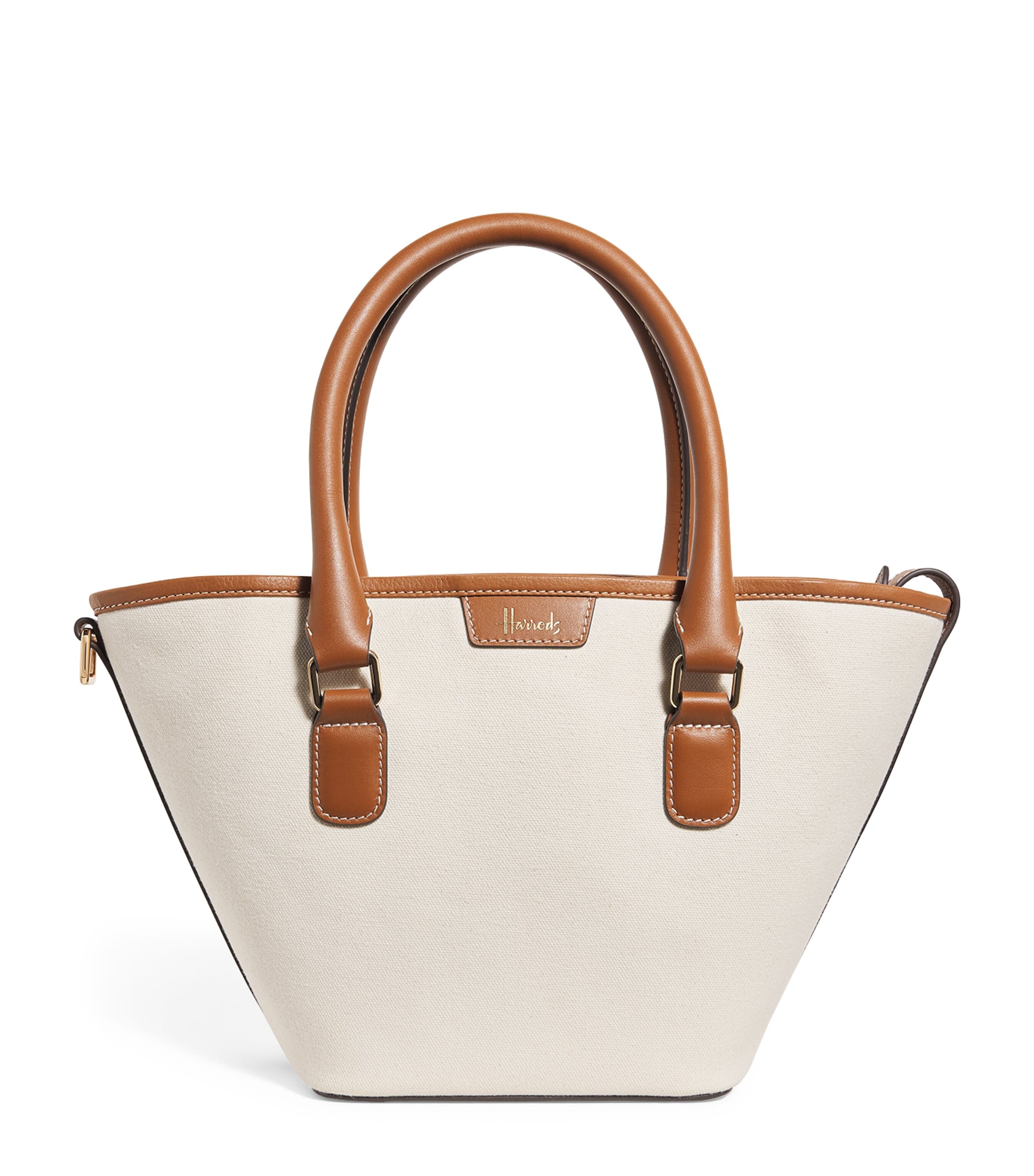 Harrods Grab Canvas Slouchy Tote Bag In Ivory