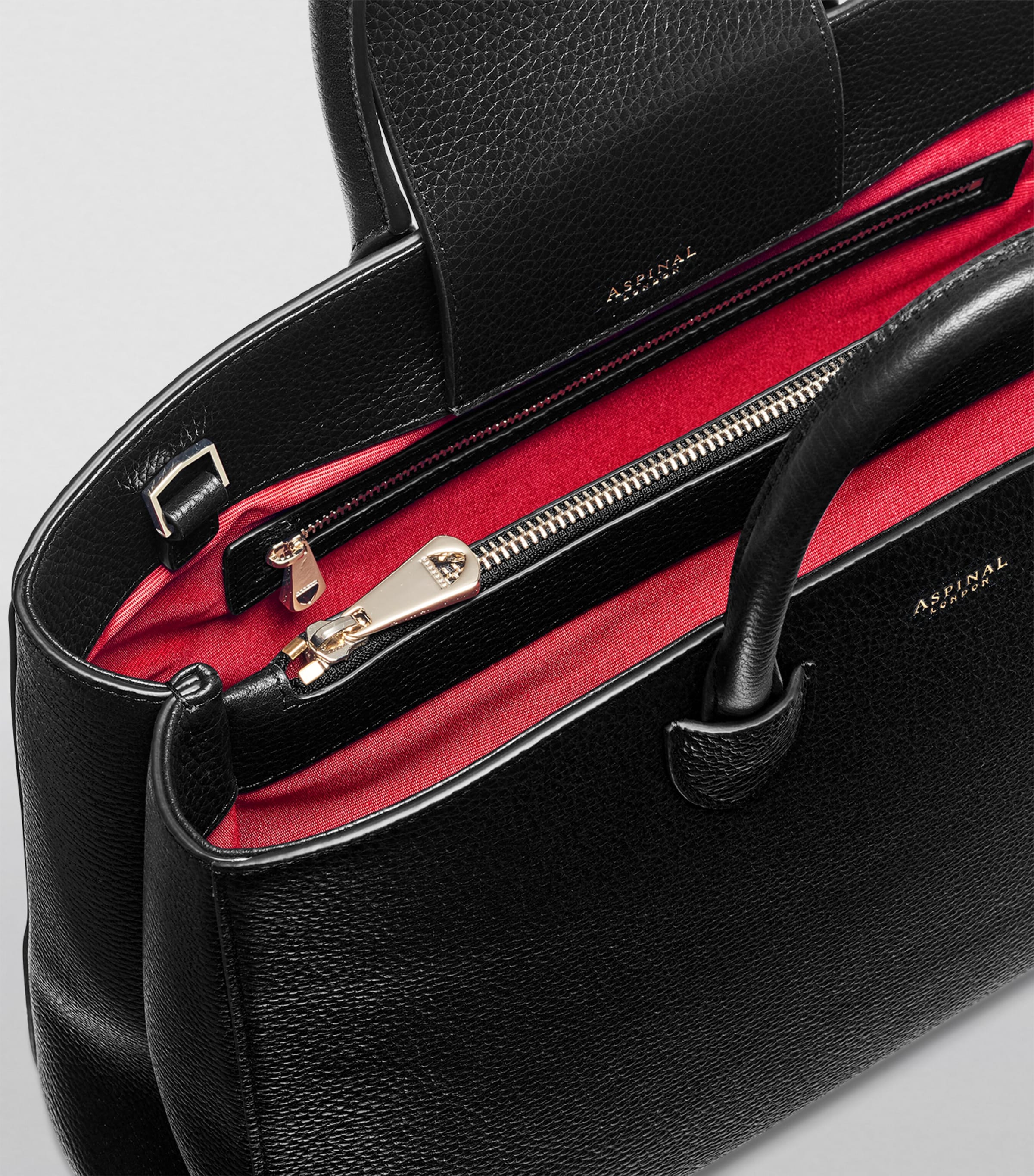 Aspinal Of London Leather Madison Tote Bag Black Image 6