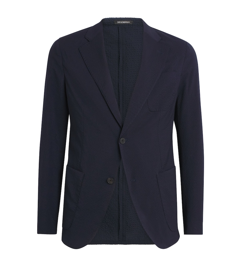 Emporio Armani Mens Virgin Wool-Blend Blazer Image 1